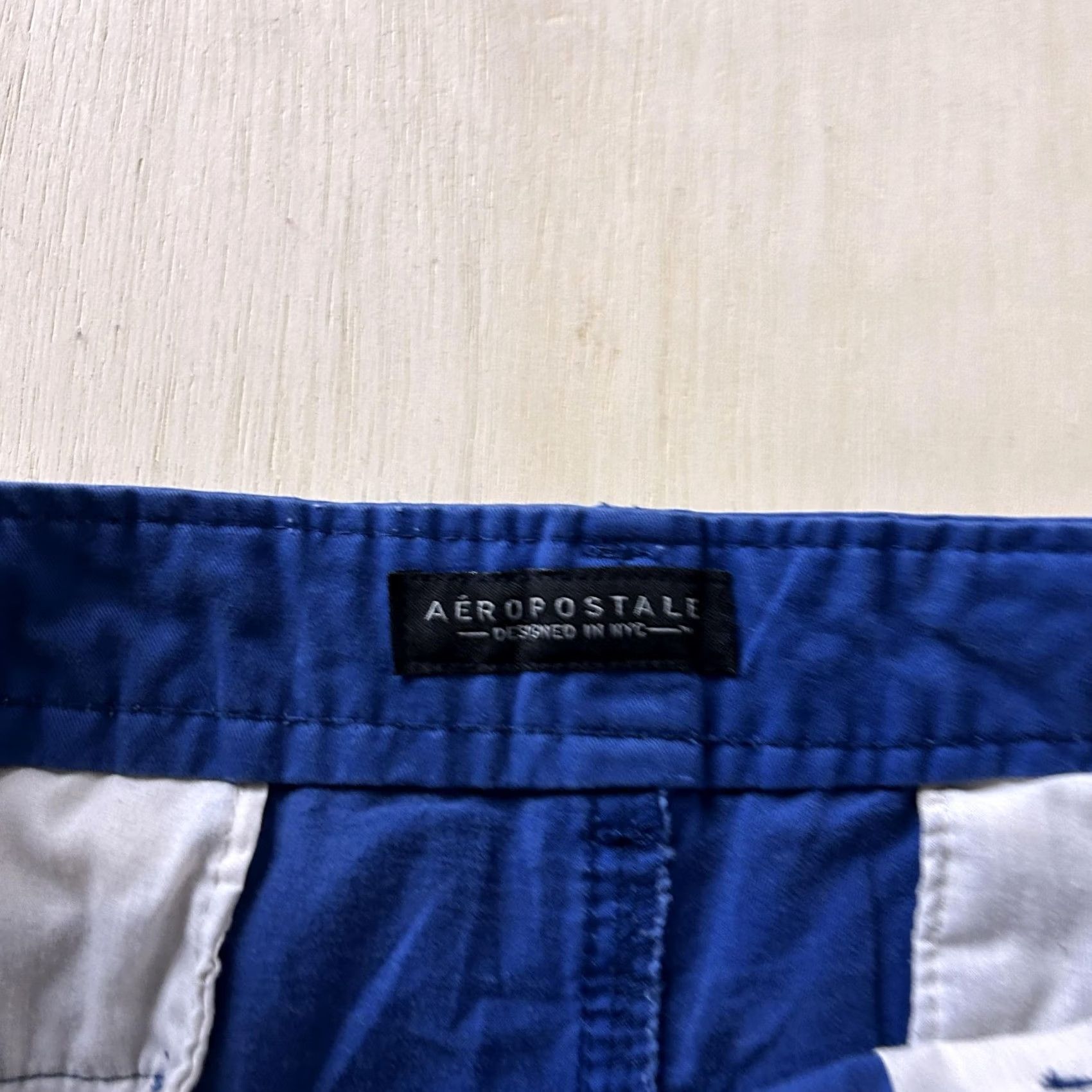 Aeropostale Aeropostale Shorts Mens 34 Chino Flat Front Casual Summer Walkshorts Blue Size US 34 / EU 50 - 3 Thumbnail