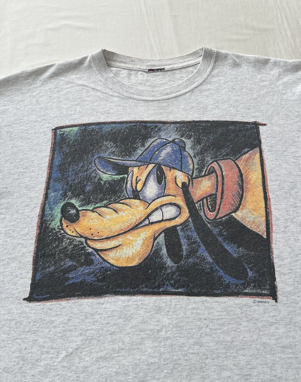 Disney Vintage 90s Disney Pluto Dog Cartoon Gray T-shirt Size US XL / EU 56 / 4 - 3 Thumbnail