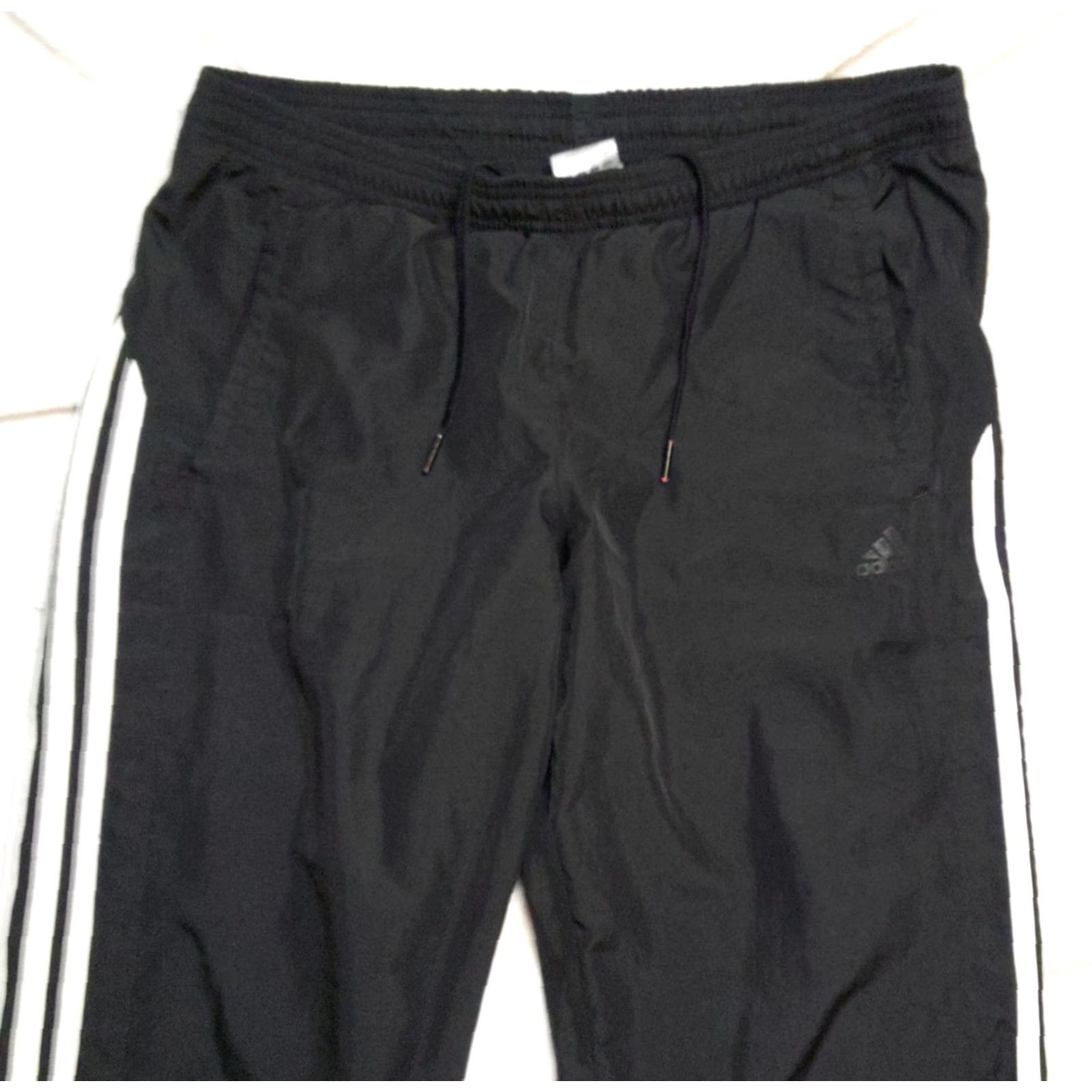 Adidas Adidas Track Pants Women Black Striped Pockets Three Stripes Joggers 32x30 Athletic Logo Casual Sports Mens Womens Girls Boys 90s none Size 24" / US 00 / IT 34 - 4 Thumbnail