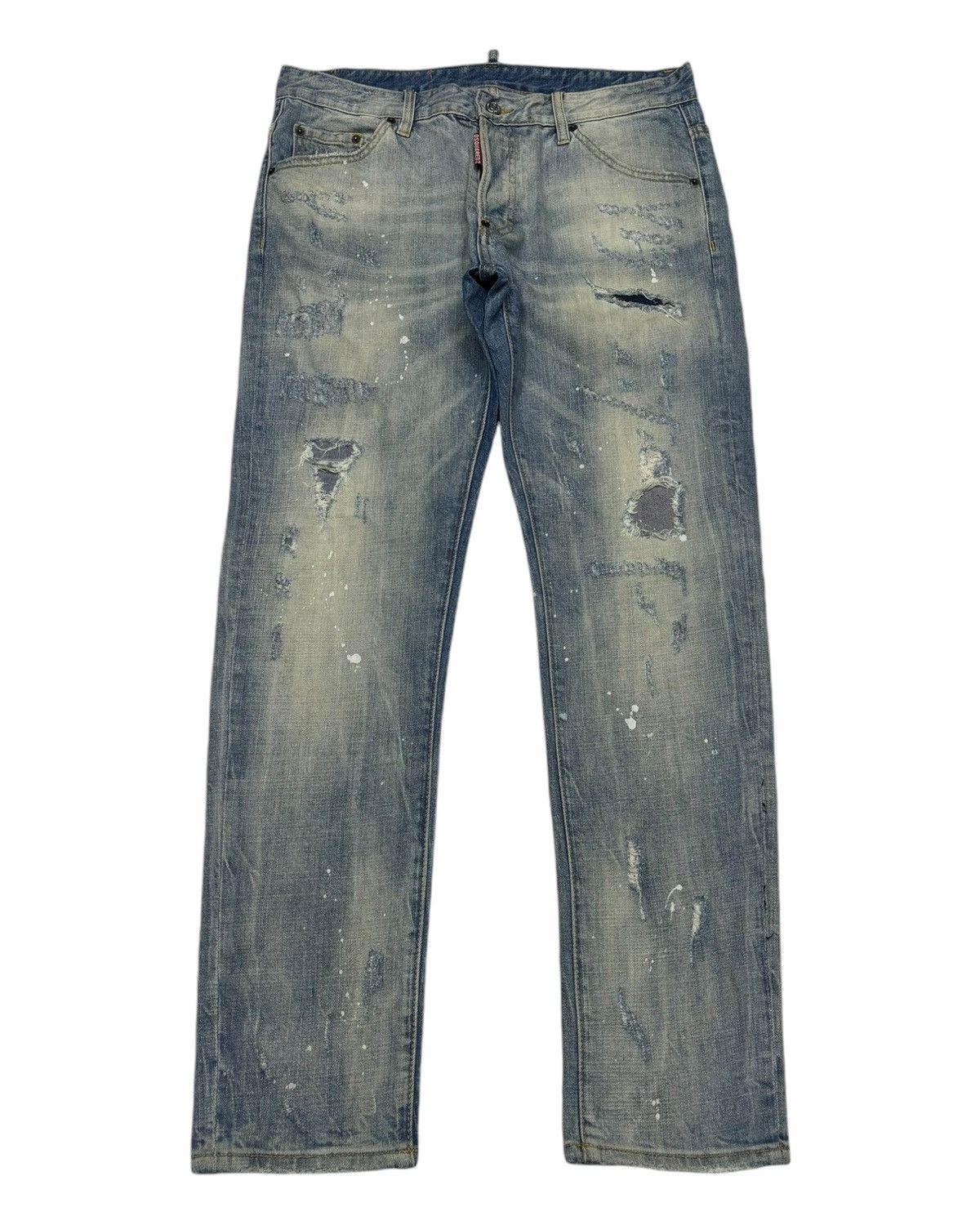 Dsquared2 DSQUARED2 🇮🇹 PUNK DISTRESSED DENIM ROCKSTAR JEANS Size US 34 / EU 50 - 1 Thumbnail