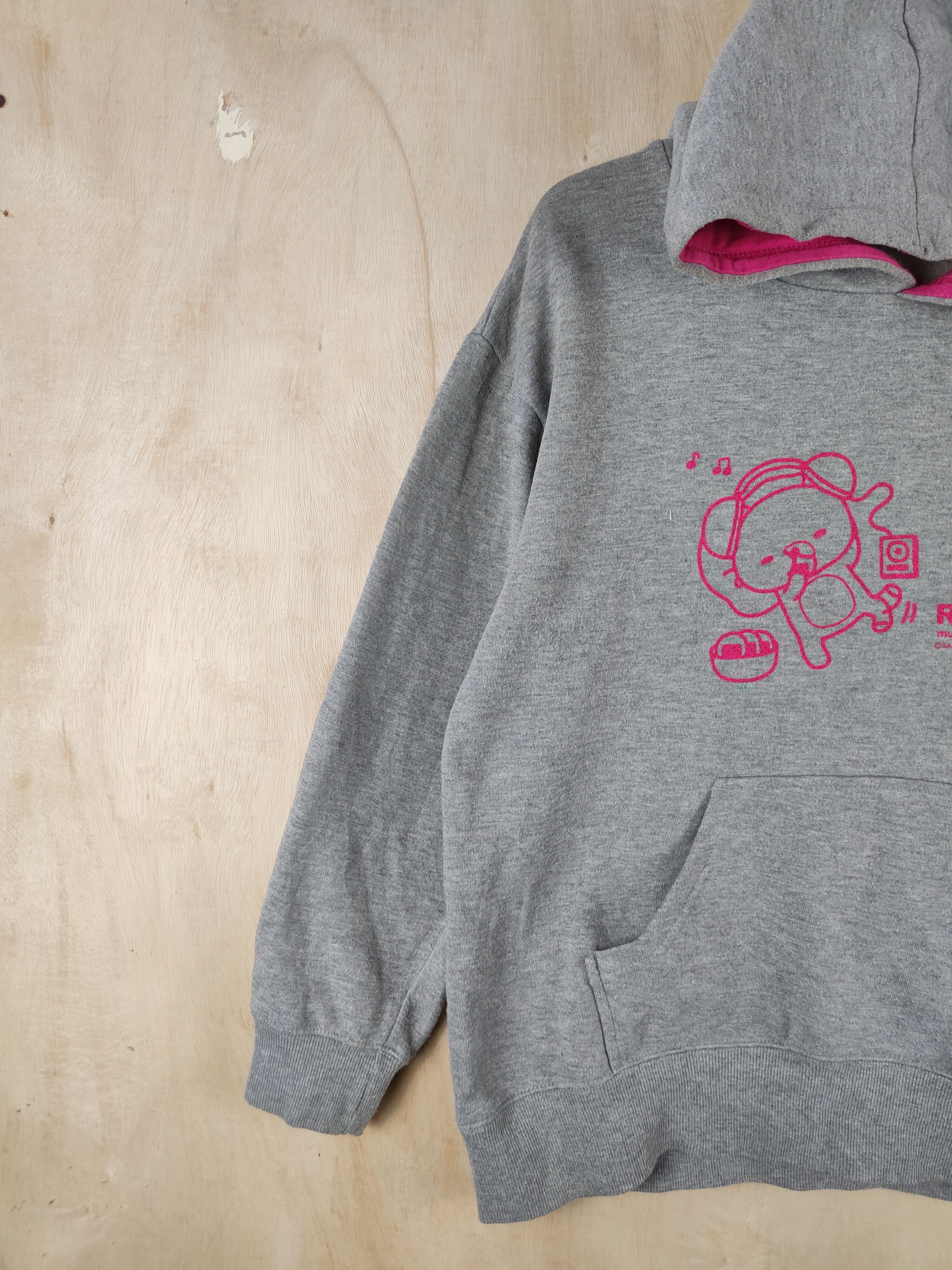 Anime Rilakkuma anima japan Gray Hoodie Sweatshirts #S2467 Size L / US 10 / IT 46 - 4 Thumbnail