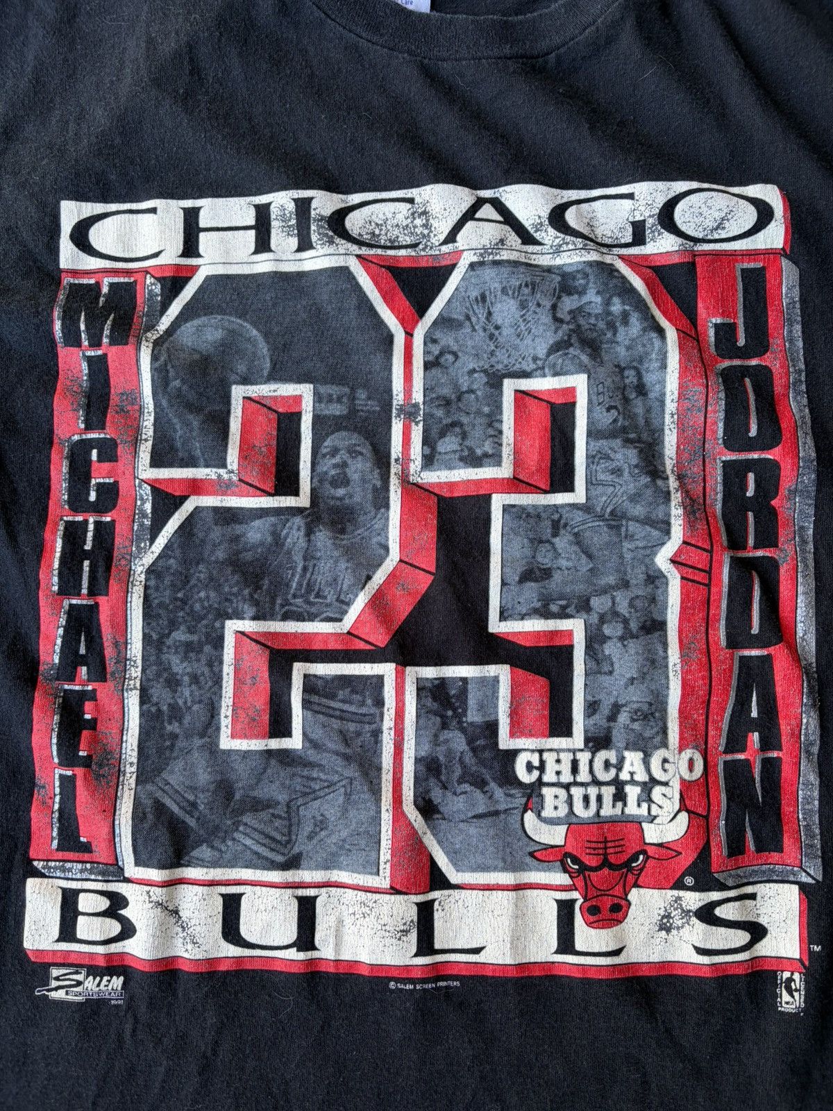 Salem Sportswear Vintage 1991 Salem Sportswear Michael Jordan Tee Size US XL / EU 56 / 4 - 2 Thumbnail
