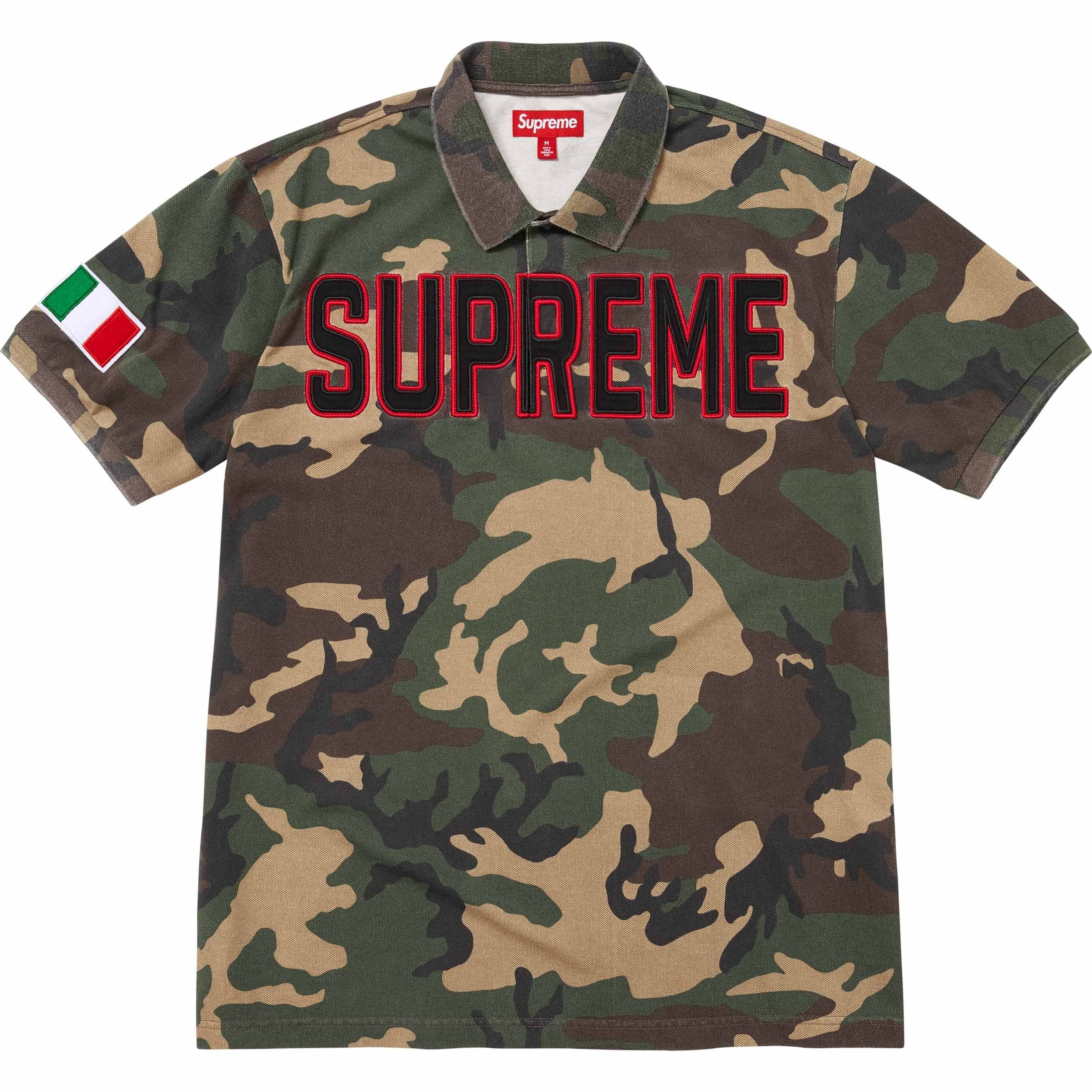Supreme Supreme Washed Camo Polo in Woodland Camo | Grailed