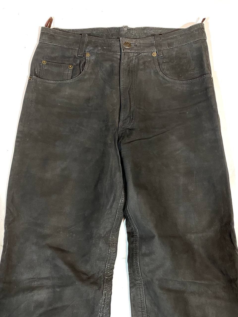 Leather × Vintage Vintage Rare Moto Biker Leather Pants Size US 30 / EU 46 - 3 Thumbnail