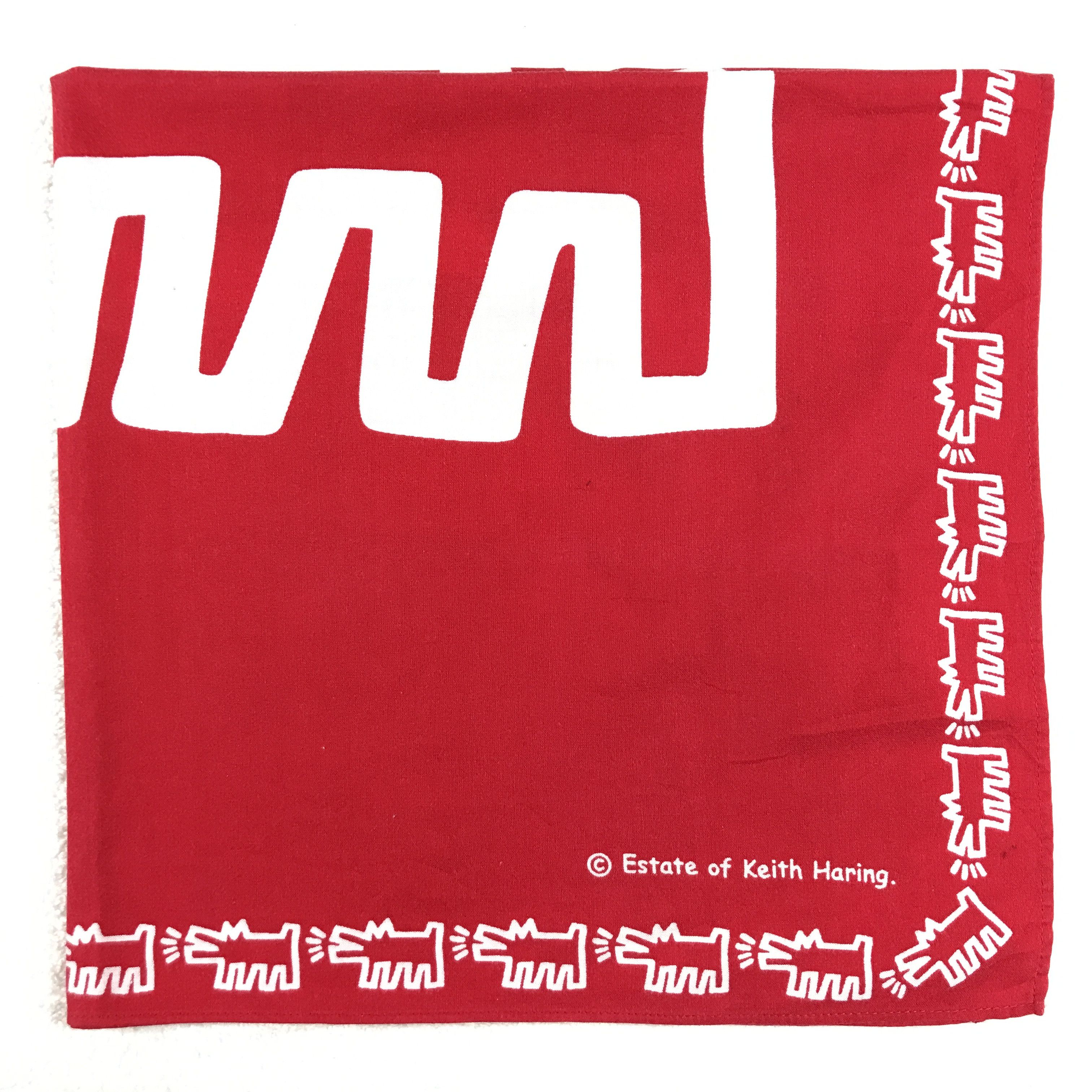 Designer × Keith Haring × Vintage Vintage Keith Hering Bandana Neckerchief Handkerchief Size ONE SIZE - 2 Thumbnail