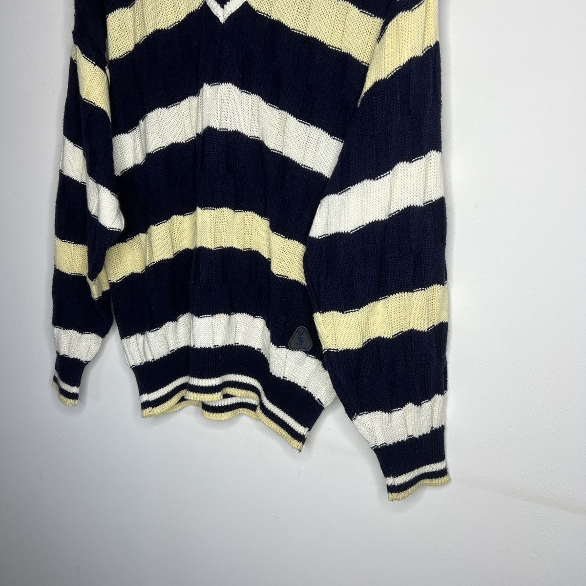 Designer × Vintage × Yves Saint Laurent Vintage 90s YSL Yves Saint Laurent cable knit chunky sweater Size US L / EU 52-54 / 3 - 2 Thumbnail