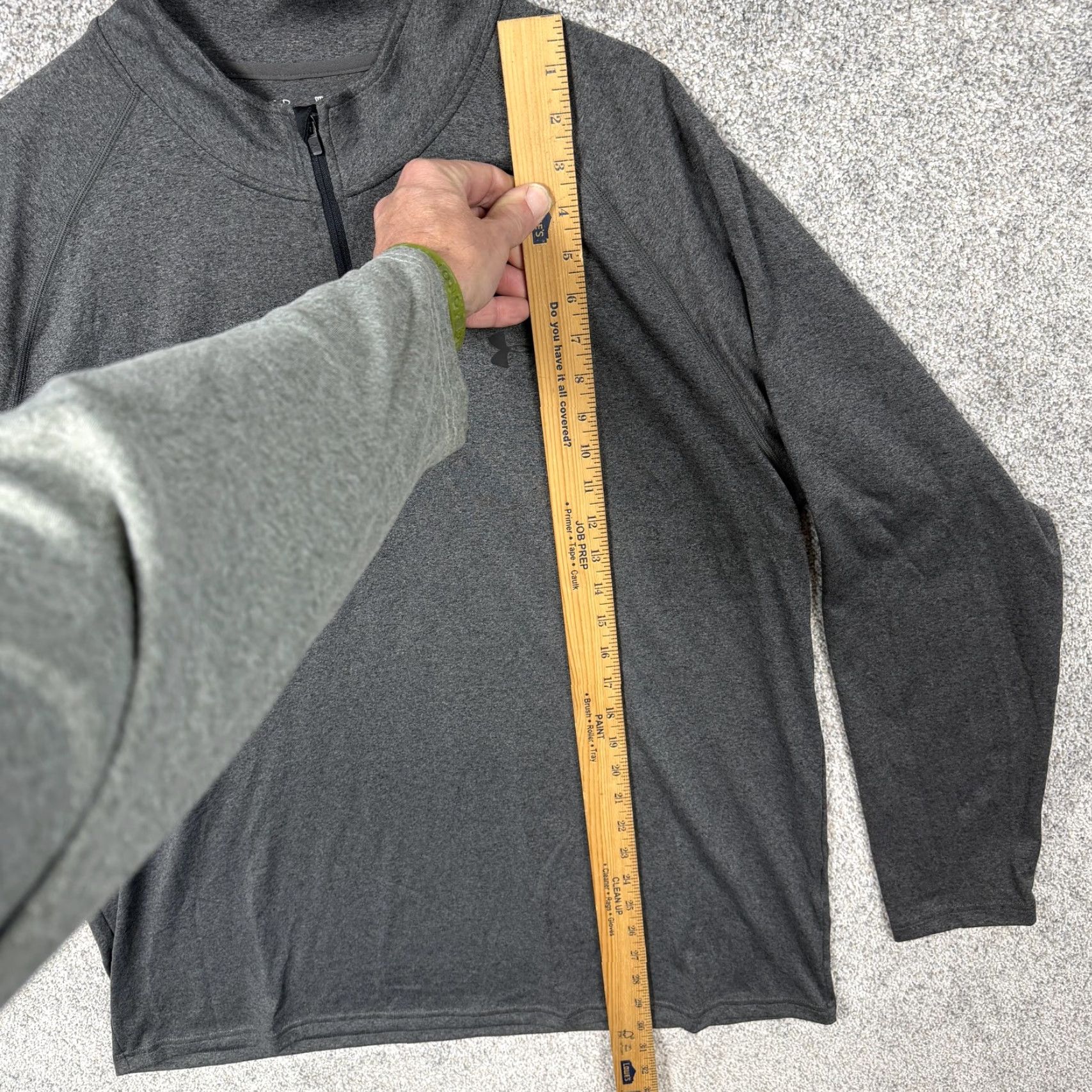 Under Armour Under Armour Pullover Mens XL Gray HeatGear 1/4 Zip Long Sleeve Raglan Sleeve Size US XL / EU 56 / 4 - 2 Thumbnail