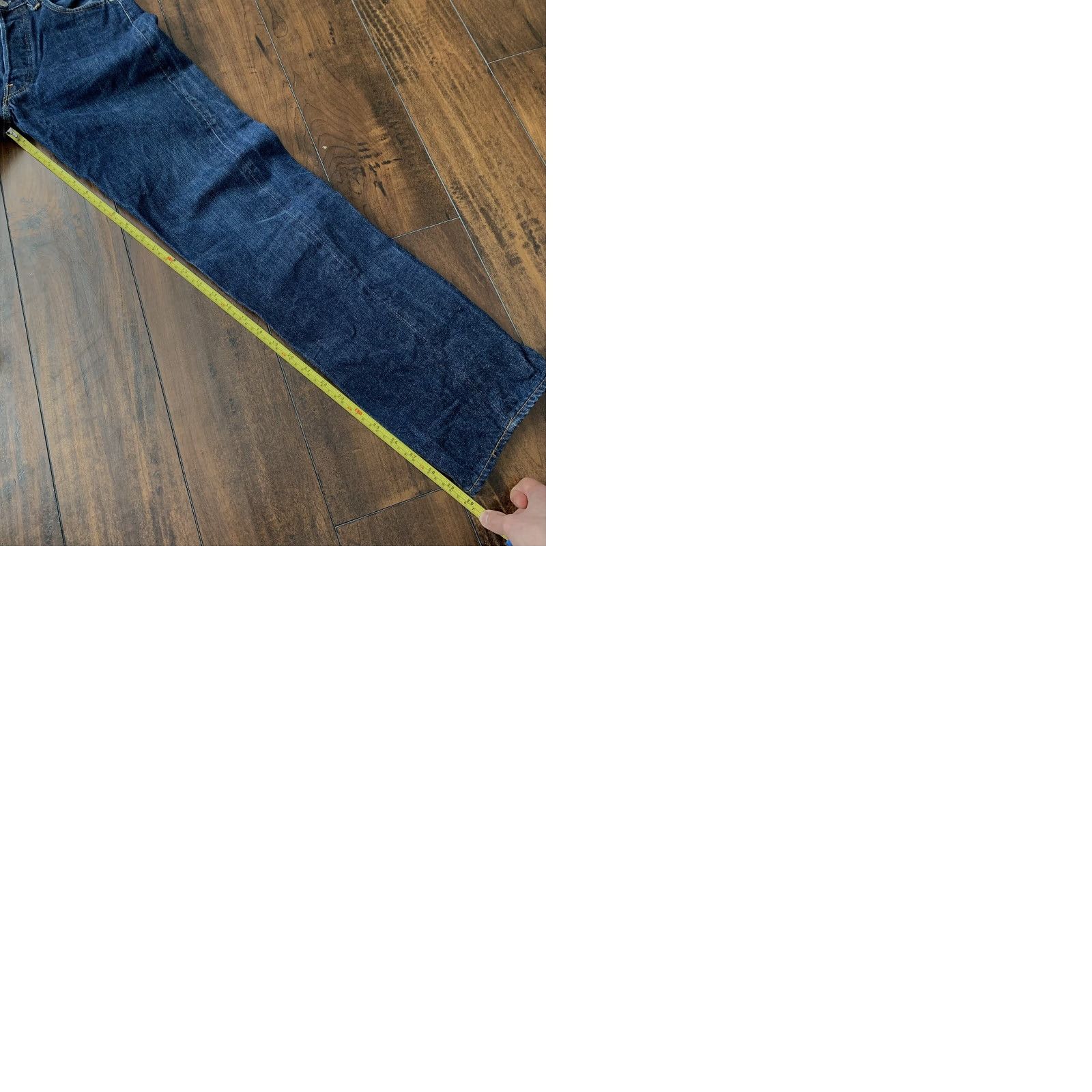Levi's VINTAGE Levi's 501 XX Big E Denim Jeans Dark 29x34 Regular Men Blue 60s 501 Series Straight Jeans with Belt Loops Size US 29 - 9 Thumbnail