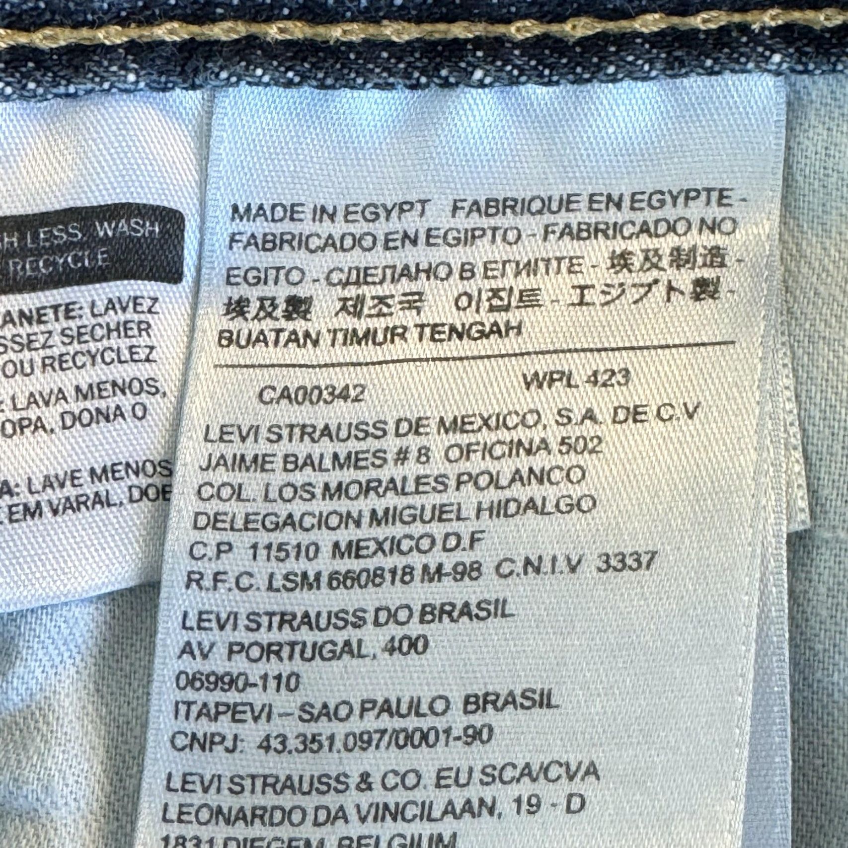 Levi's Levi's 505 Jeans Mens 38x32 Blue Denim Straight Leg Classic Fit Medium Wash Size US 38 / EU 54 - 4 Thumbnail