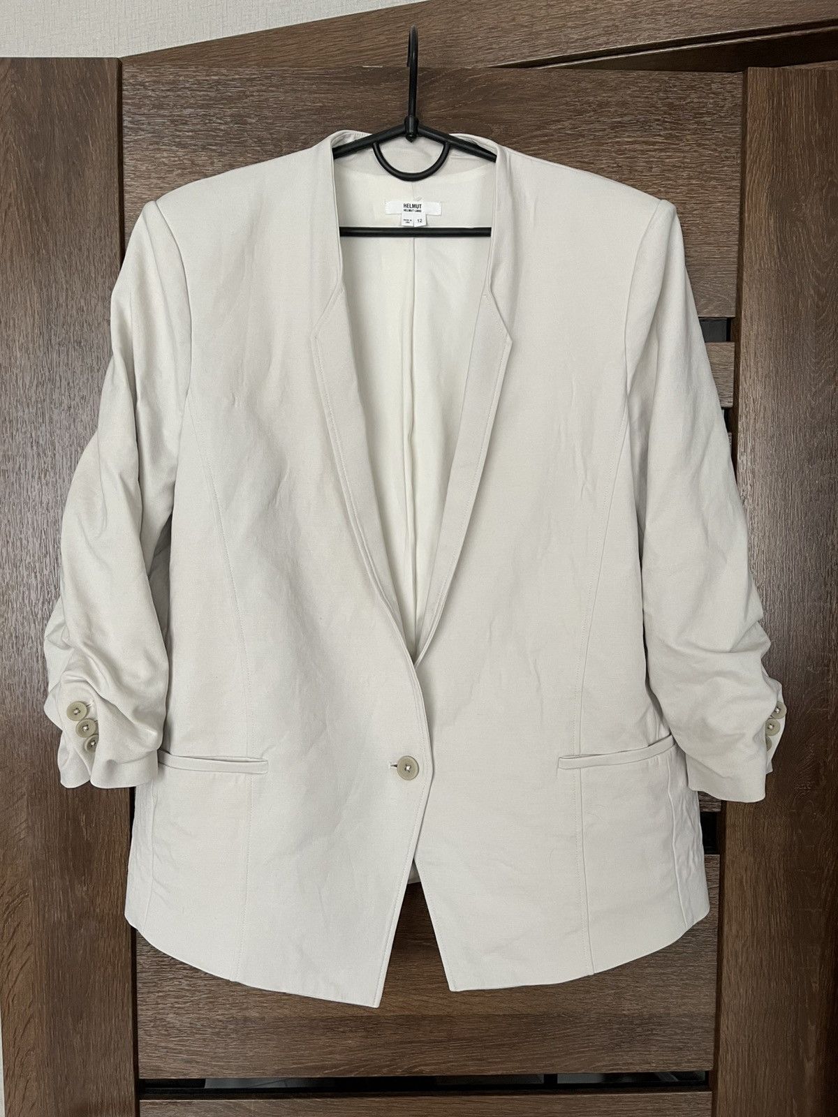 Helmut Lang Helmut Lang Ivory Women Coat Blazer USA Size XL / US 12-14 / IT 48-50 - 2 Thumbnail