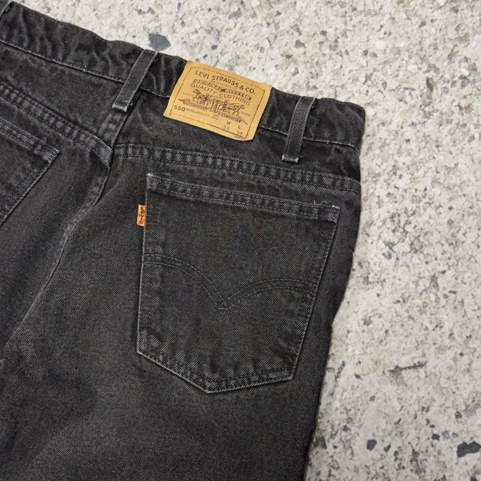 Levi's Vintage 90s Levi’s 550 Faded Black Denim Jeans Size US 29 - 7 Thumbnail