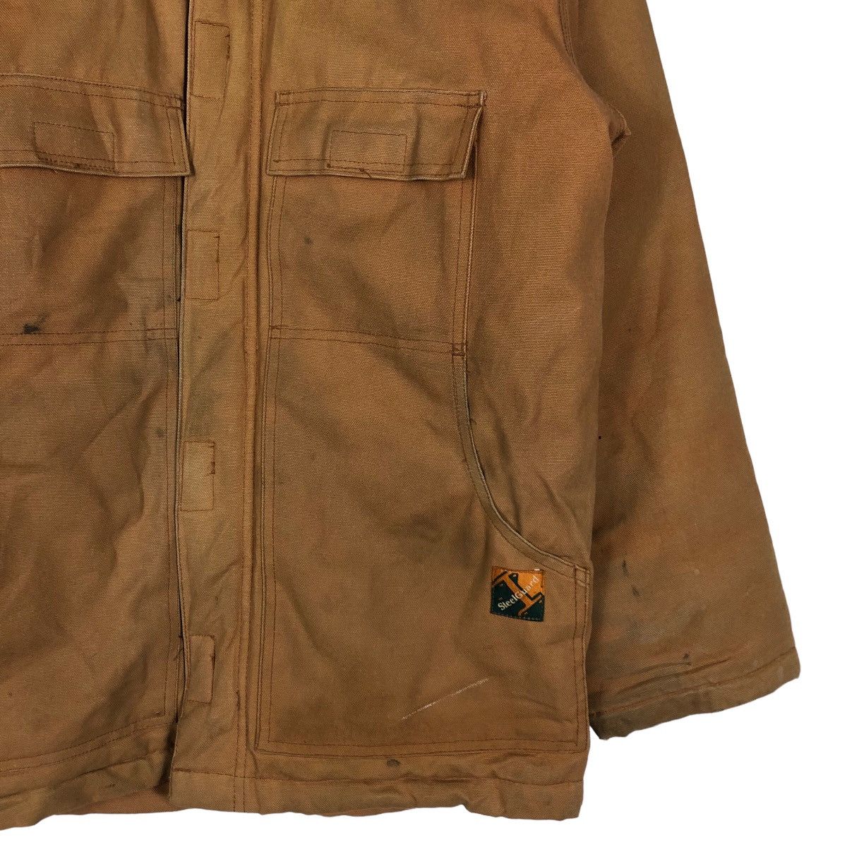 Garment Reproduction of Workers Vintage Wear Guard Chore Duck Canvas Bomber Jacket Carhartt Size US S / EU 44-46 / 1 - 5 Thumbnail