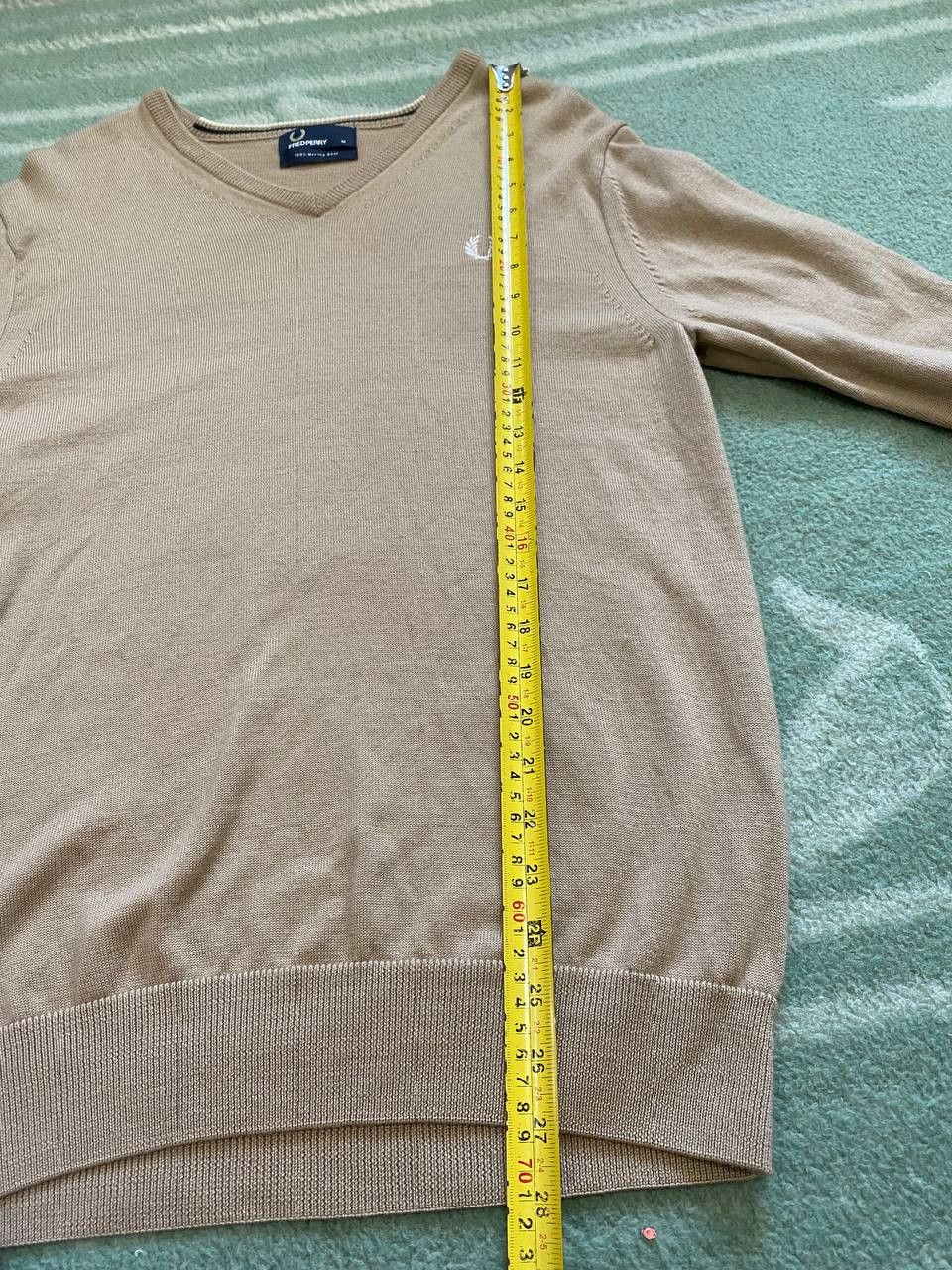 Fred Perry Sweatshirt Beige Fred Perry Logo Y2K 100% Wool Size M Size US M / EU 48-50 / 2 - 9 Thumbnail