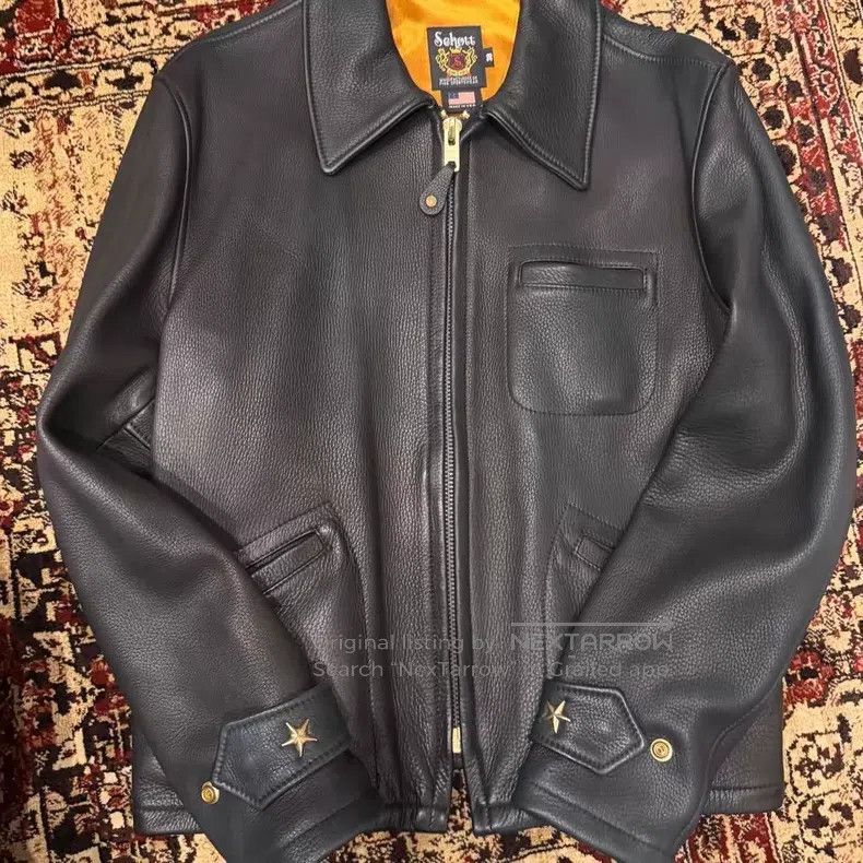Schott Deerskin straight leather coat Size US M / EU 48-50 / 2 - 1 Thumbnail