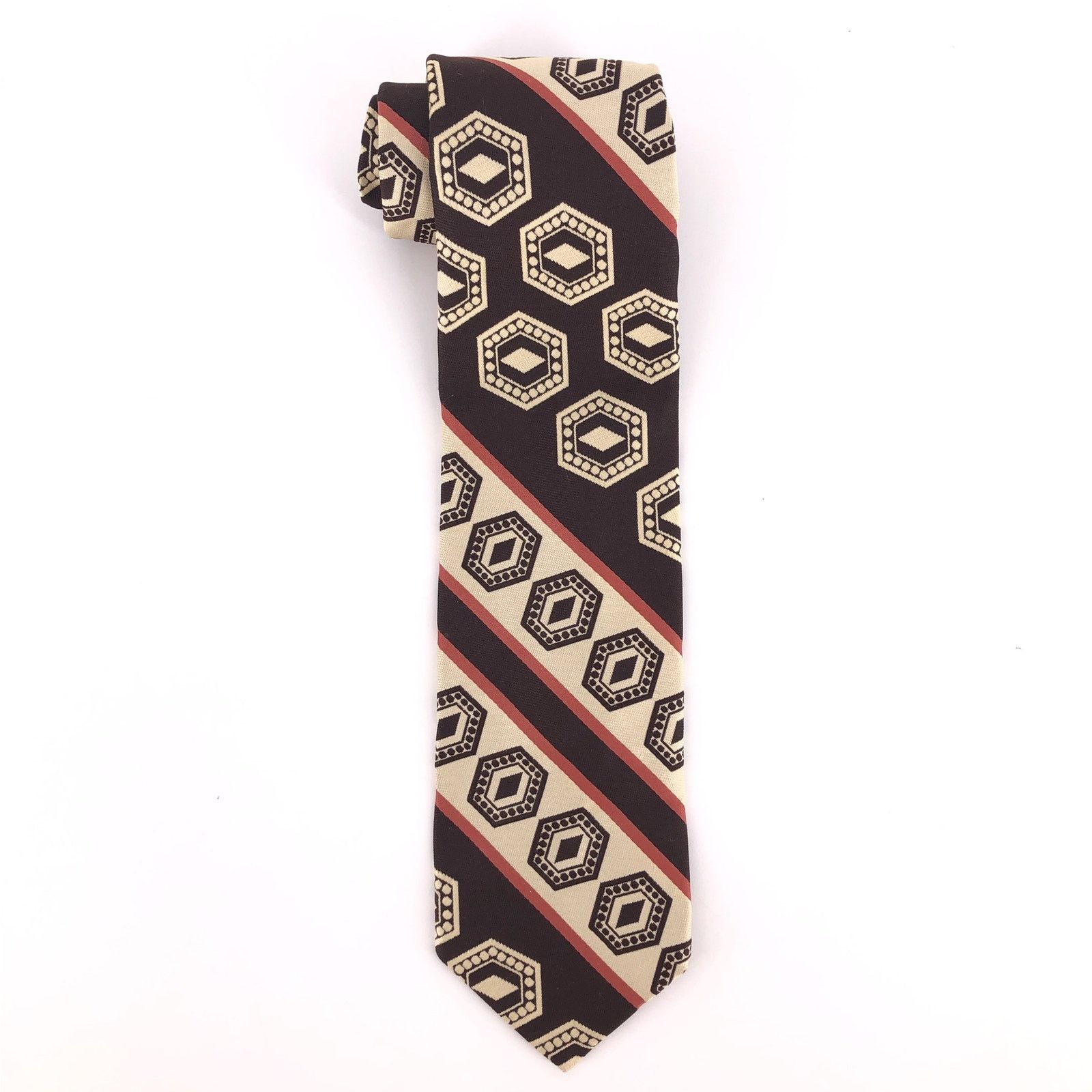 Sears × Vintage 70s wide striped neck tie Sears Men’s Store 1970s vintage Size ONE SIZE - 1 Thumbnail