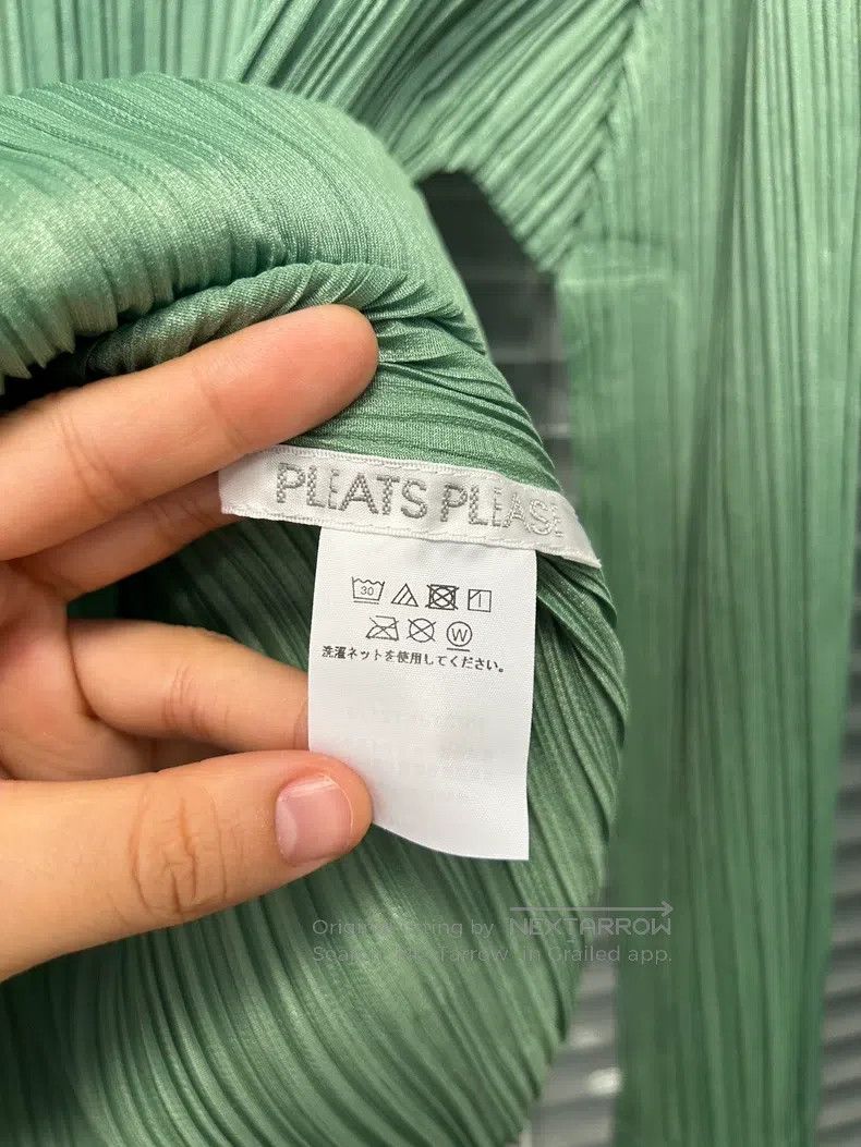Issey Miyake Issey Miyake Mock Neck 3/4 Sleeve T-Shirt - Green Size XL / US 12-14 / IT 48-50 - 4 Thumbnail