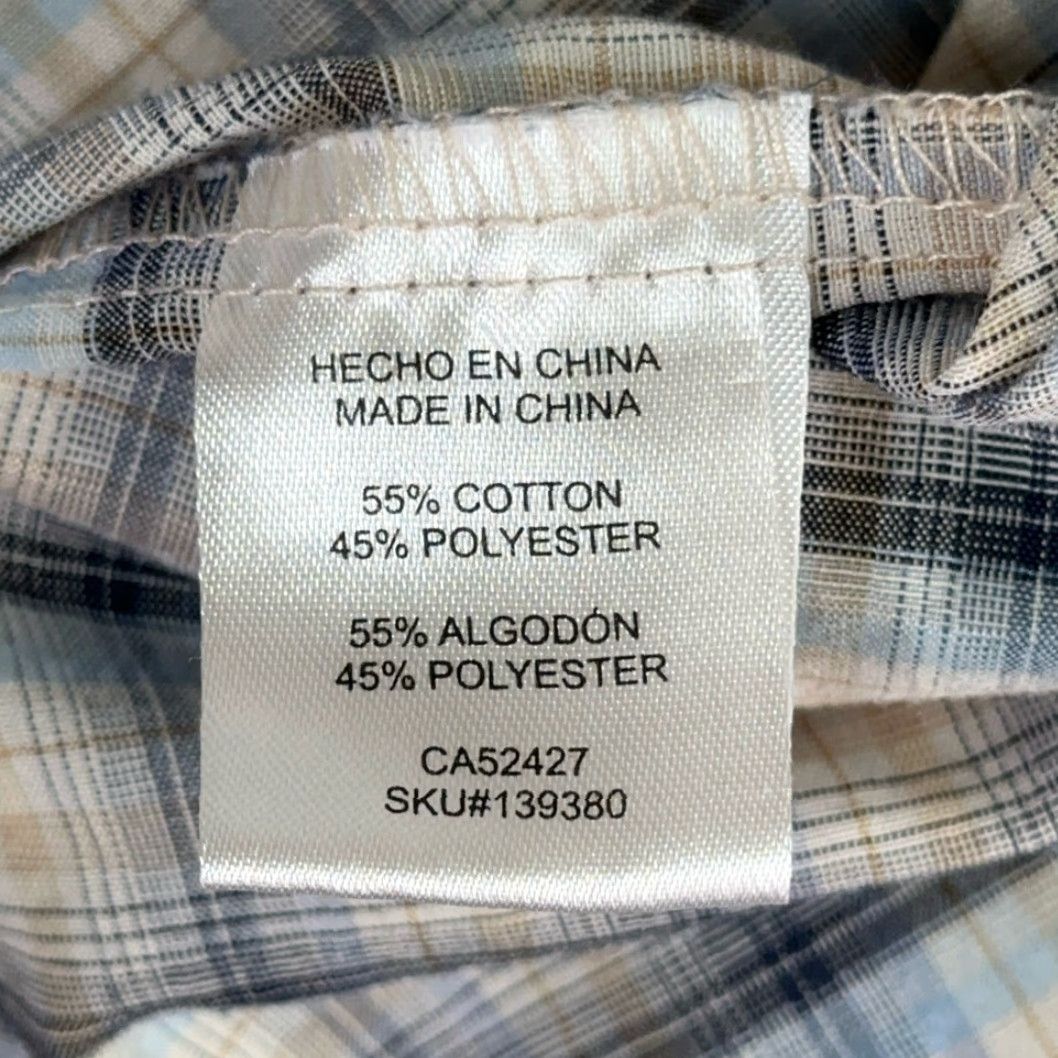 Vintage Senor De Los Cielos Western Shirt Adult LARGE White Blue Plaid Cowboy Size US L / EU 52-54 / 3 - 6 Thumbnail