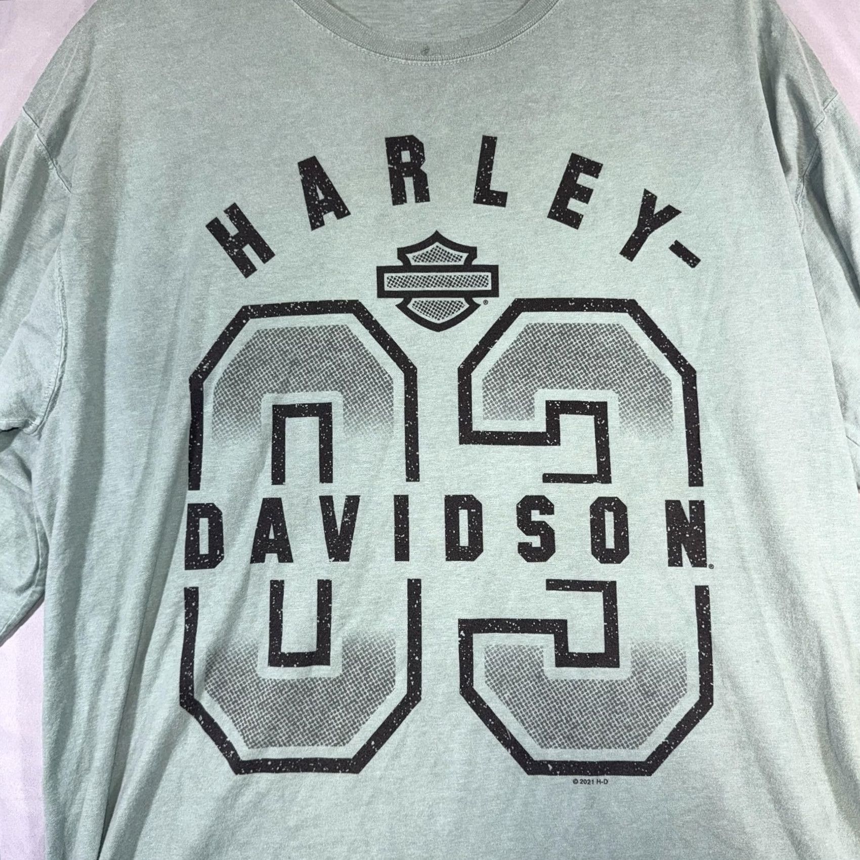 Harley Davidson Harley-Davidson Shirt Mens XL Green Long Sleeve Chicago Route 66 Eagle Graphic Size US XL / EU 56 / 4 - 3 Thumbnail