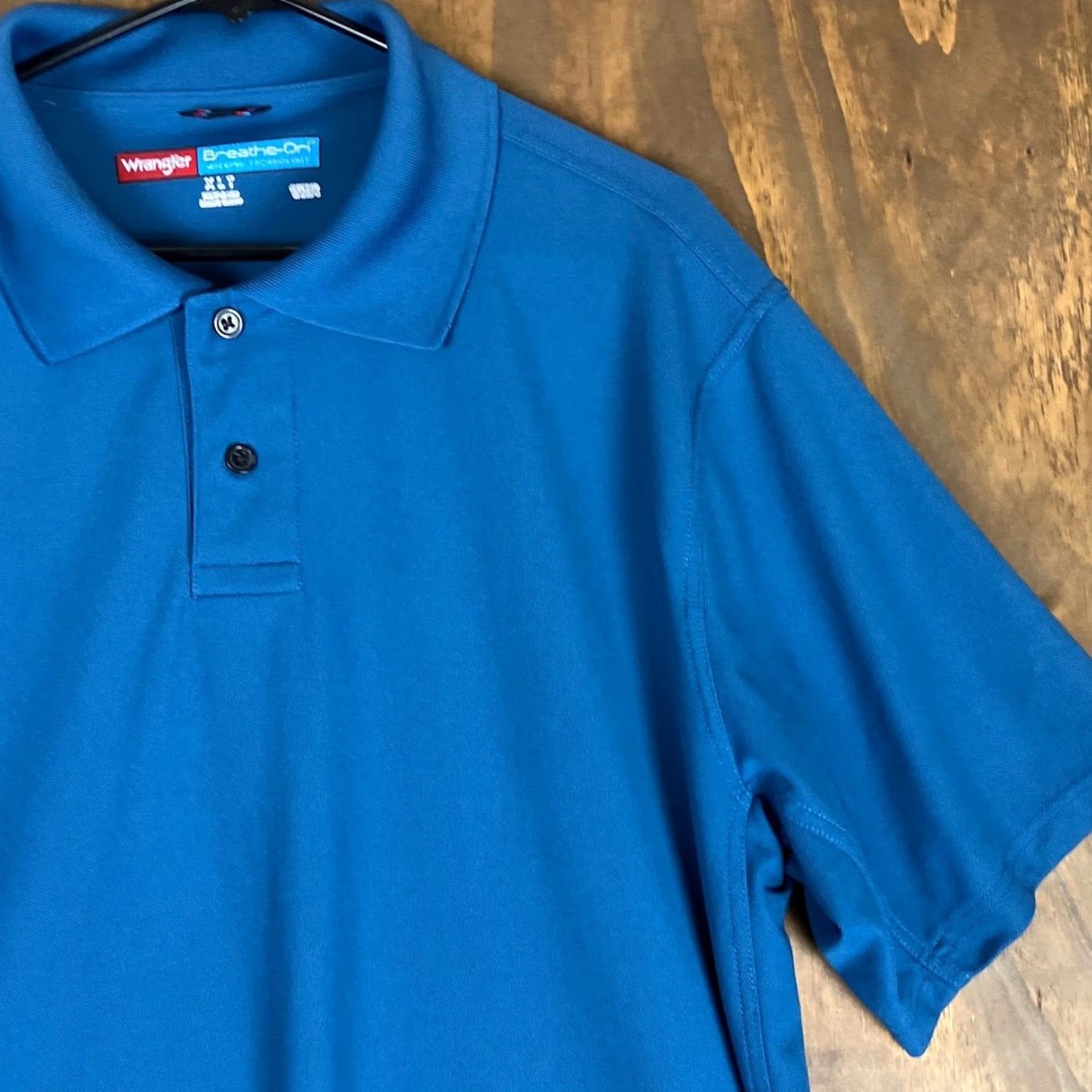 Wrangler Wrangler Mens Shirt Blue Polo Breathe On Wicking Tech Short Sleeve XLT Shirt Mens Blue Polo Breathe On Wicking Tech Short Sleeve XLT Size US XL / EU 56 / 4 - 5 Thumbnail