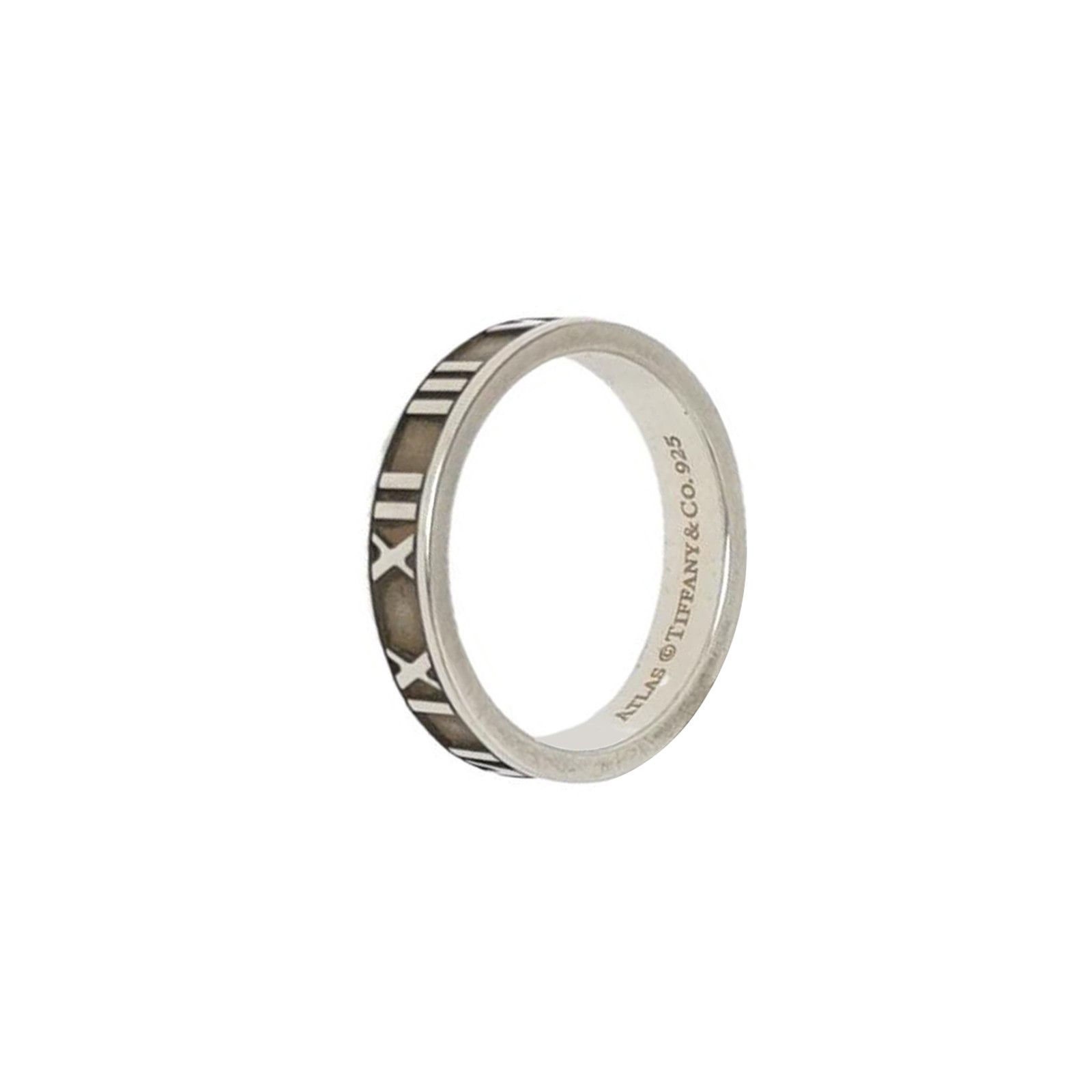 Tiffany Atlas S925 Roman Numeral Ring Size 14 -z2505
