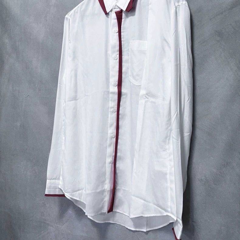 Y's Y's White rayon shirt with red trim shirt Size US M / EU 48-50 / 2 - 3 Thumbnail