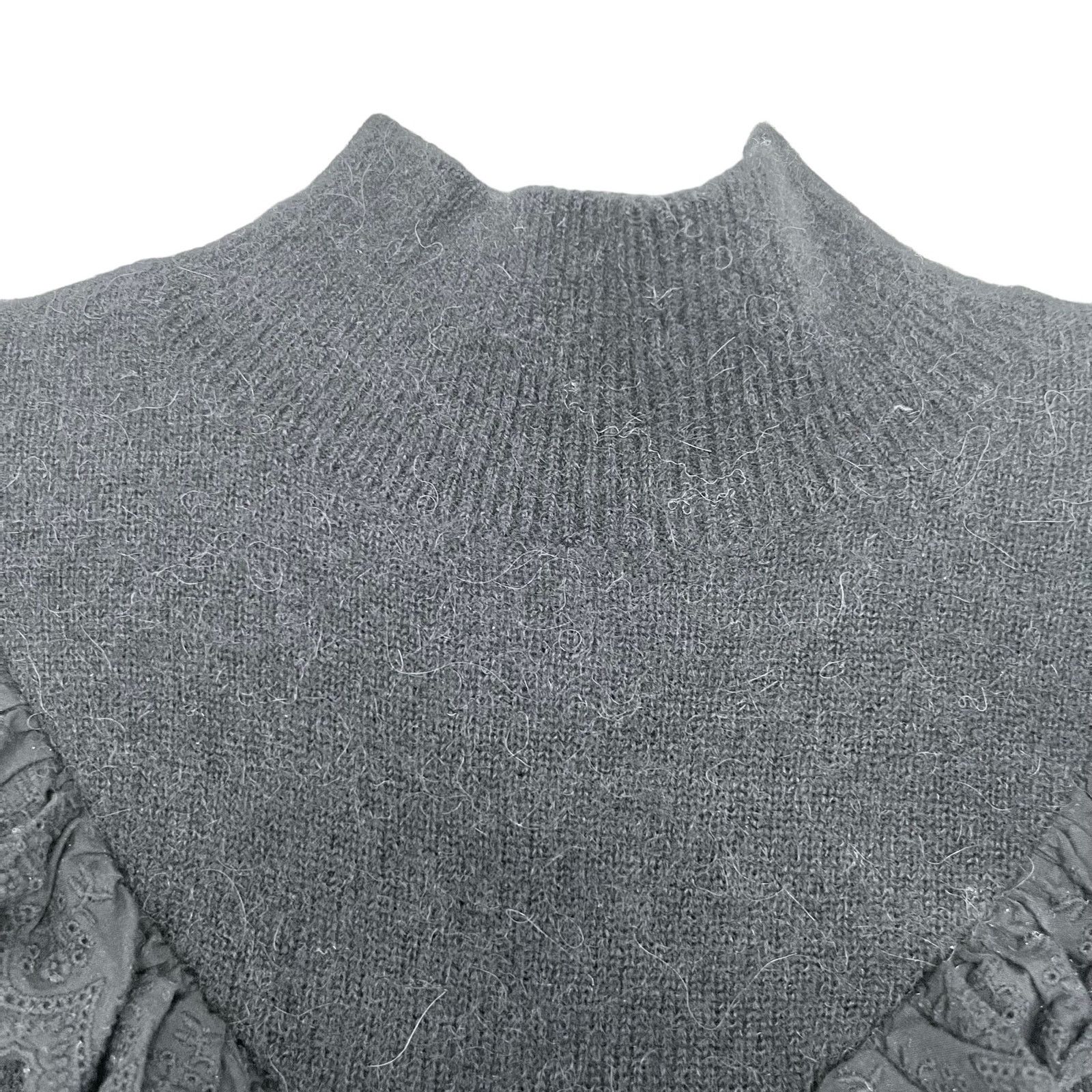 & Other Stories Ruffled Turtleneck Knit Sweater Black Women