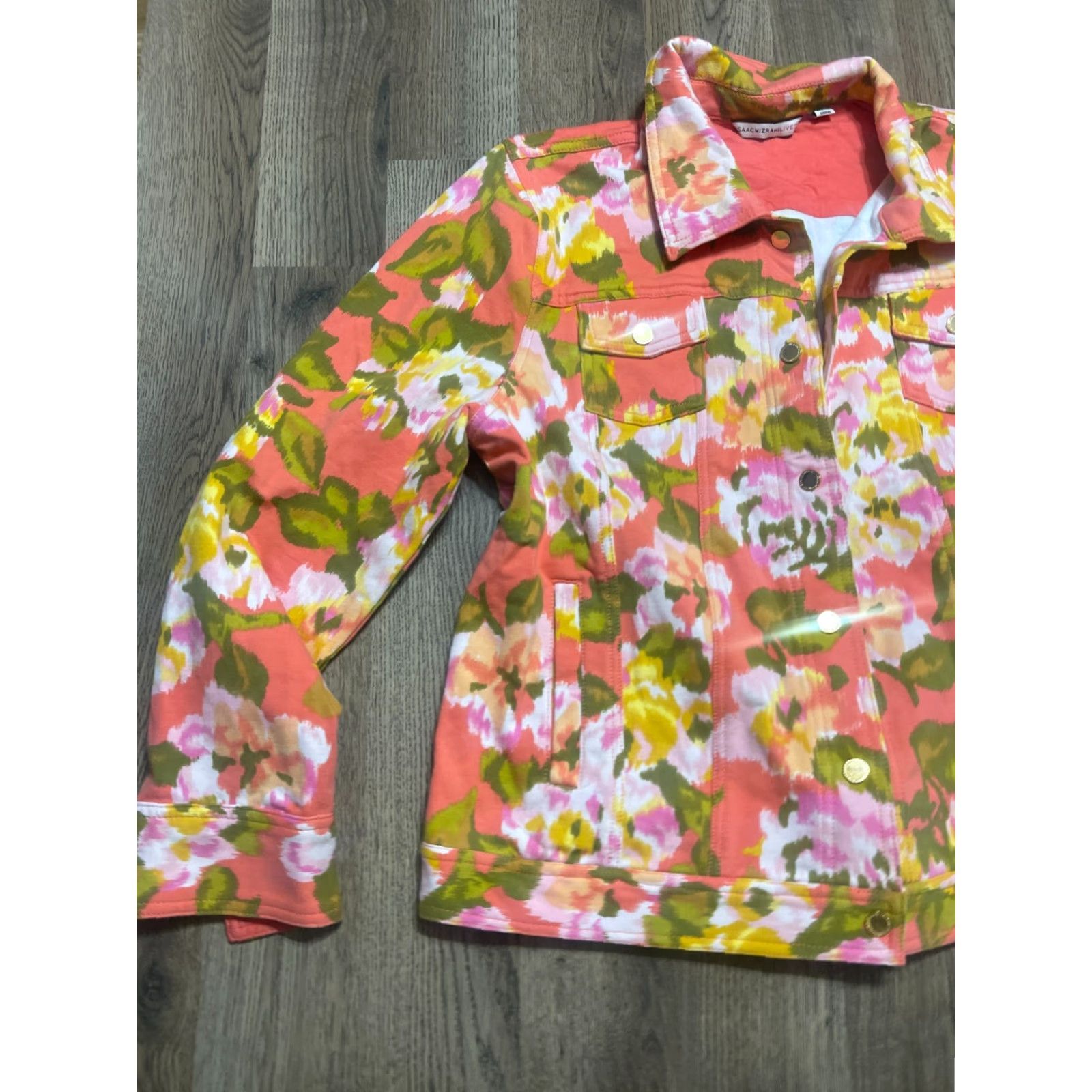 Isaac Mizrahi Isaac Mizrahi Live Jacket Women's Large Multicolor Floral Button Up Dress? Wait. Size L / US 10 / IT 46 - 3 Thumbnail