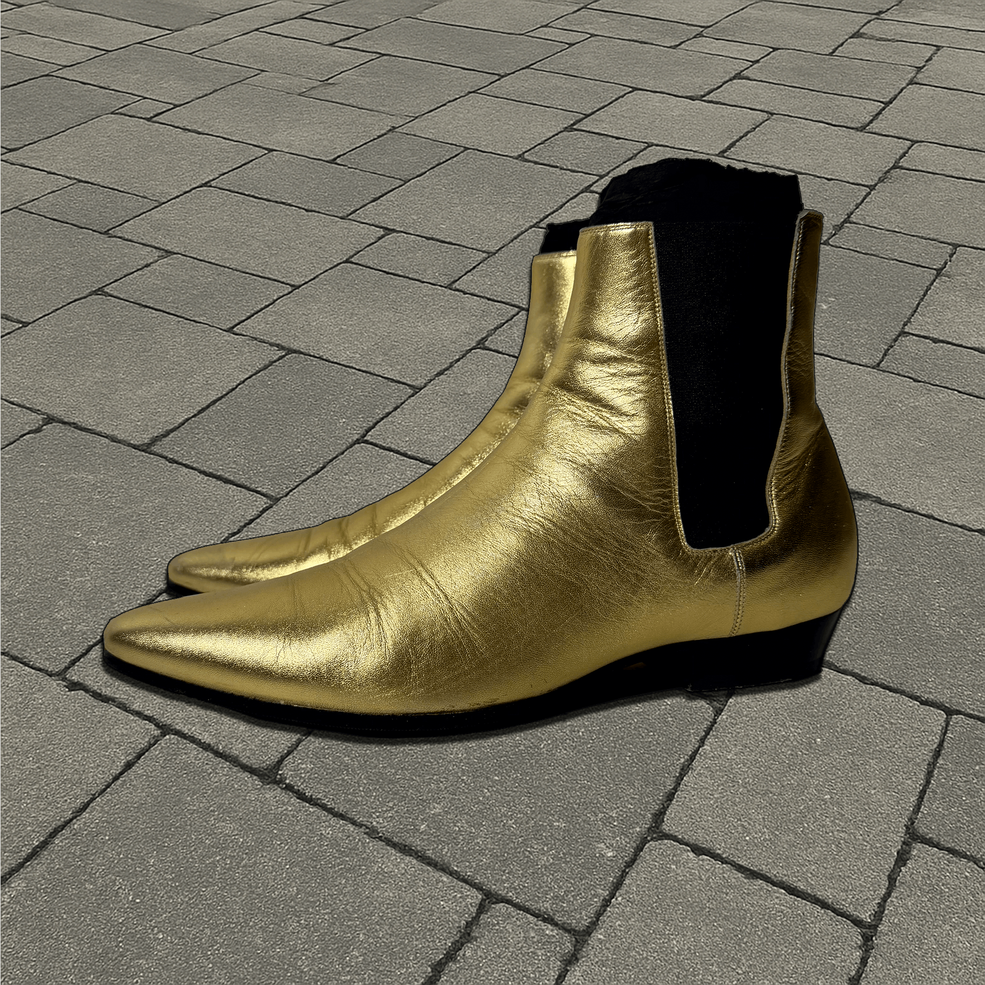 Saint Laurent Paris FW16 Saint Laurent Paris Gold Devin Boot Size US 8 / EU 41 - 3 Thumbnail
