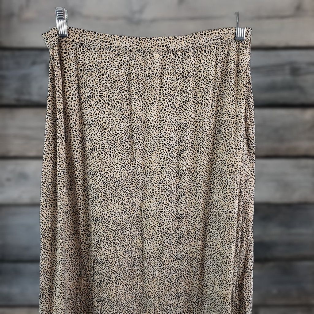 Billabong VINTAGE Billabong Womens Maxi Skirt Sz 31 Brown Black Animal Print Viscose Side Zip Size 24" / US 00 / IT 34 - 1 Thumbnail