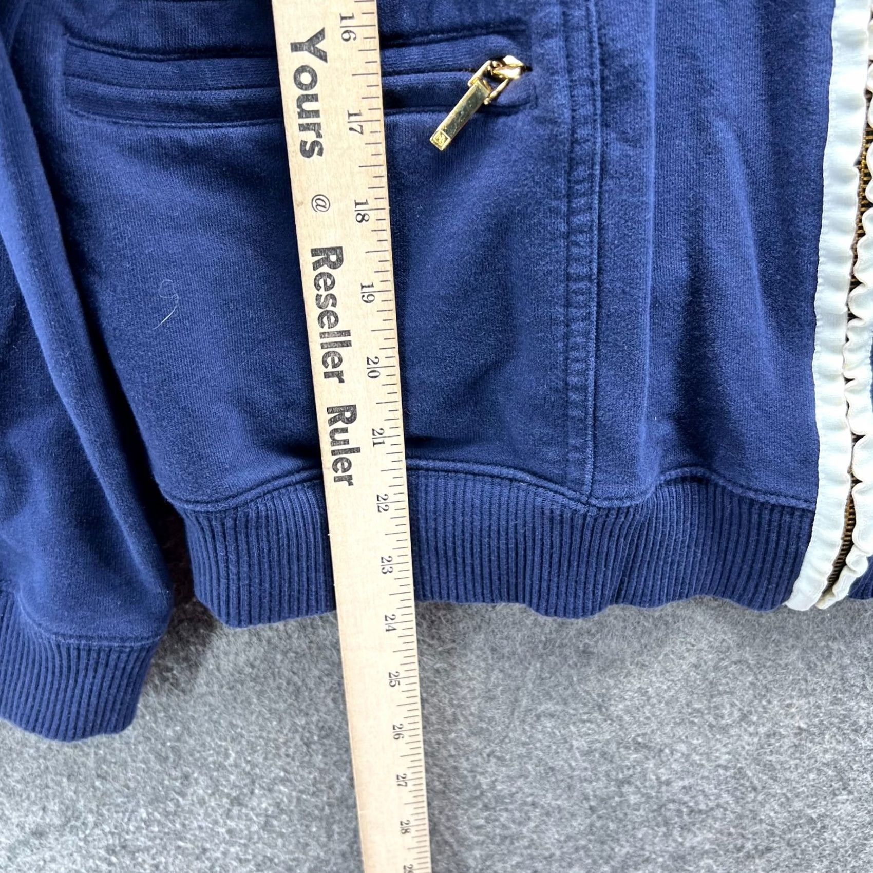 Ralph Lauren VINTAGE Lauren Ralph Hoodie Womens XL Blue Jacket Full Zip Utility Sweater LRL Size XL / US 12-14 / IT 48-50 - 5 Thumbnail