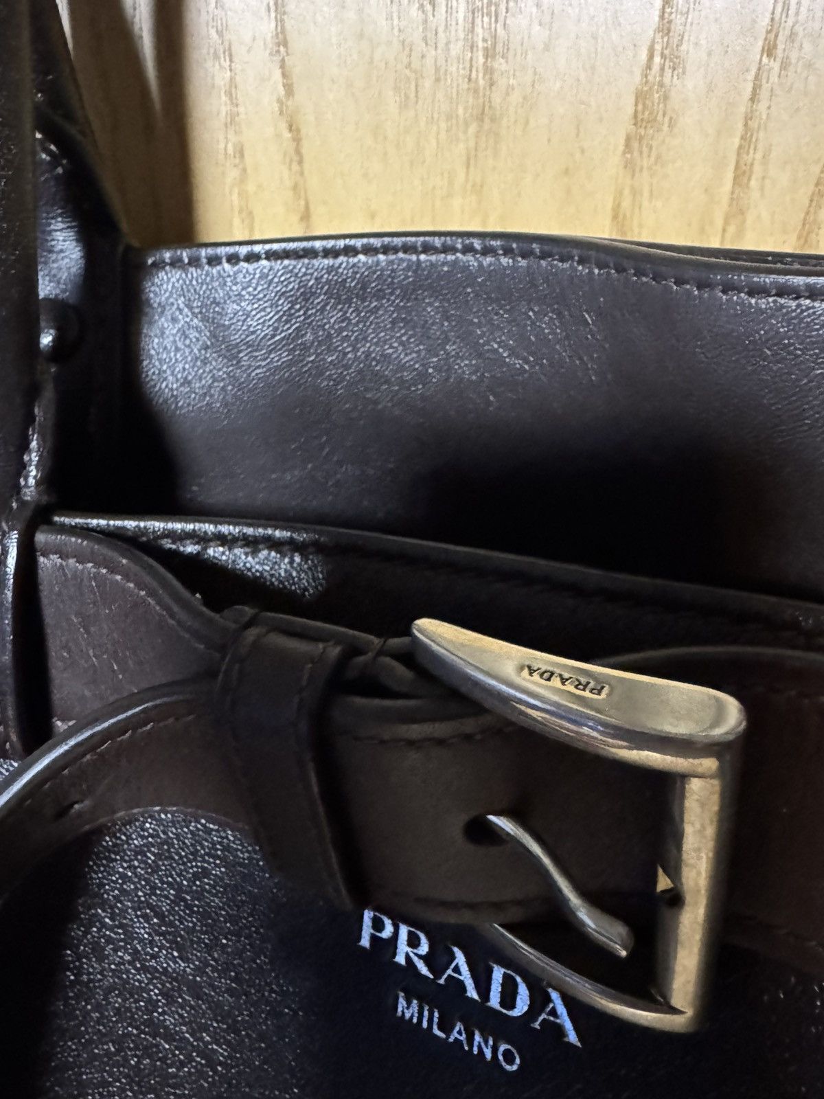 Prada Prada Men’s Buckle Nappa Leather Bag Brown Belt MSRP $8,500 Size ONE SIZE - 13 Thumbnail