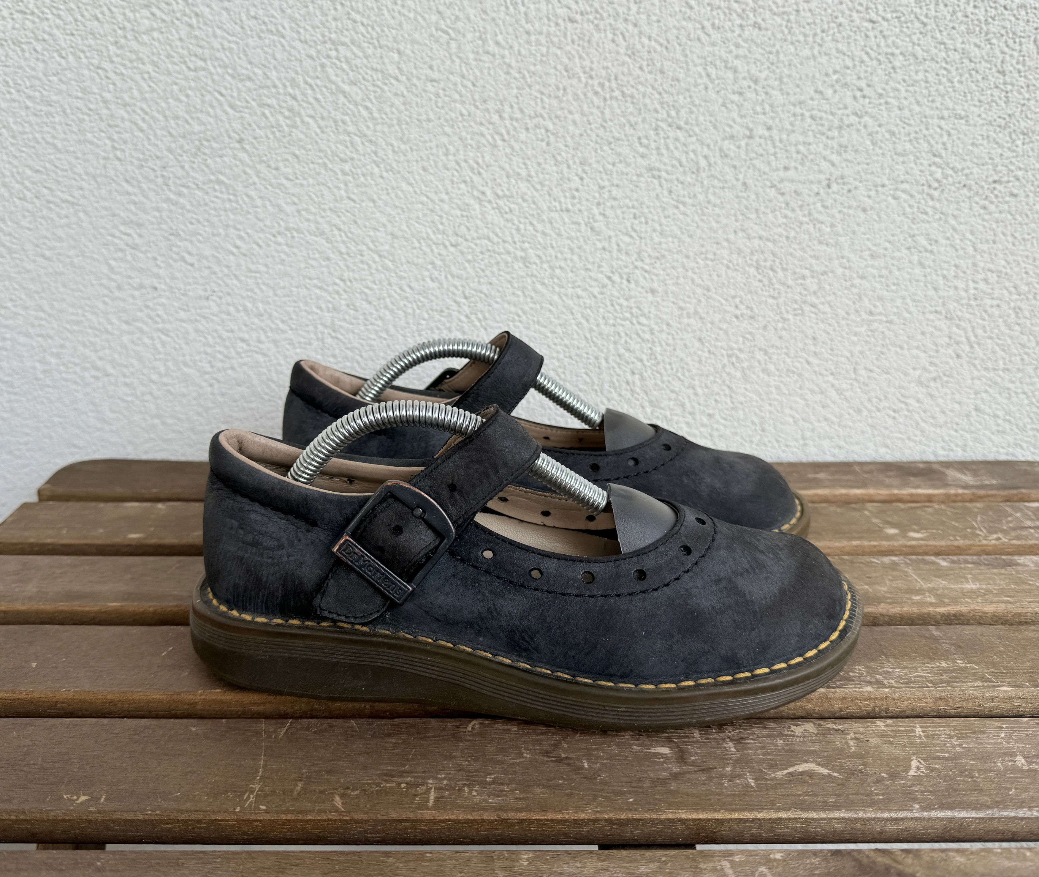〜90's Dr.Martens England \"Merry Jane\" Dr Martens Vintage Mary Janes 90's, rozmiar UK 6-7, czarne