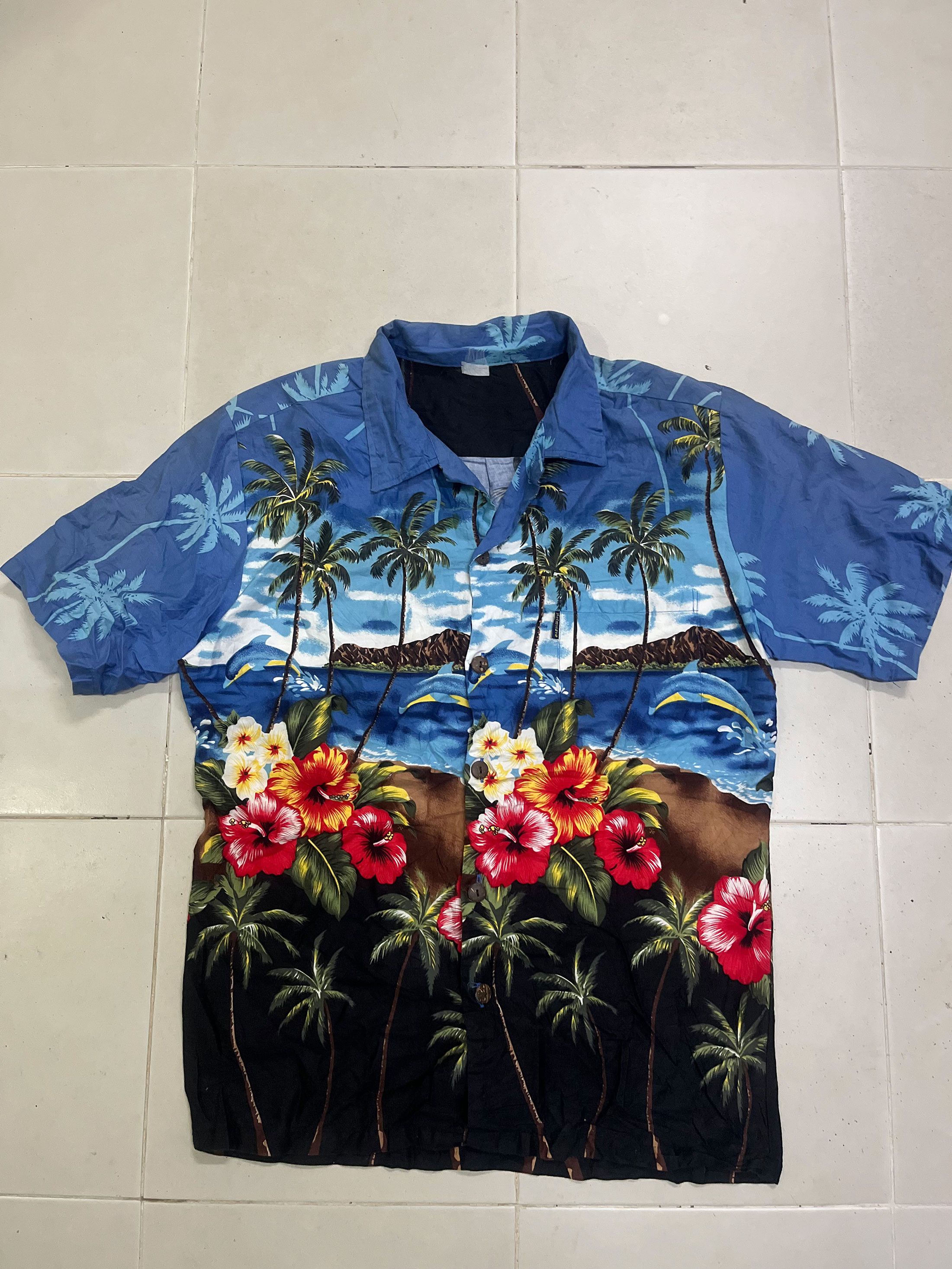 Sci-Fi Fantasy Vintage Palmwave Open Collarred Hawaiian Hawaii Short Sleeve Size US M / EU 48-50 / 2 - 1 Thumbnail