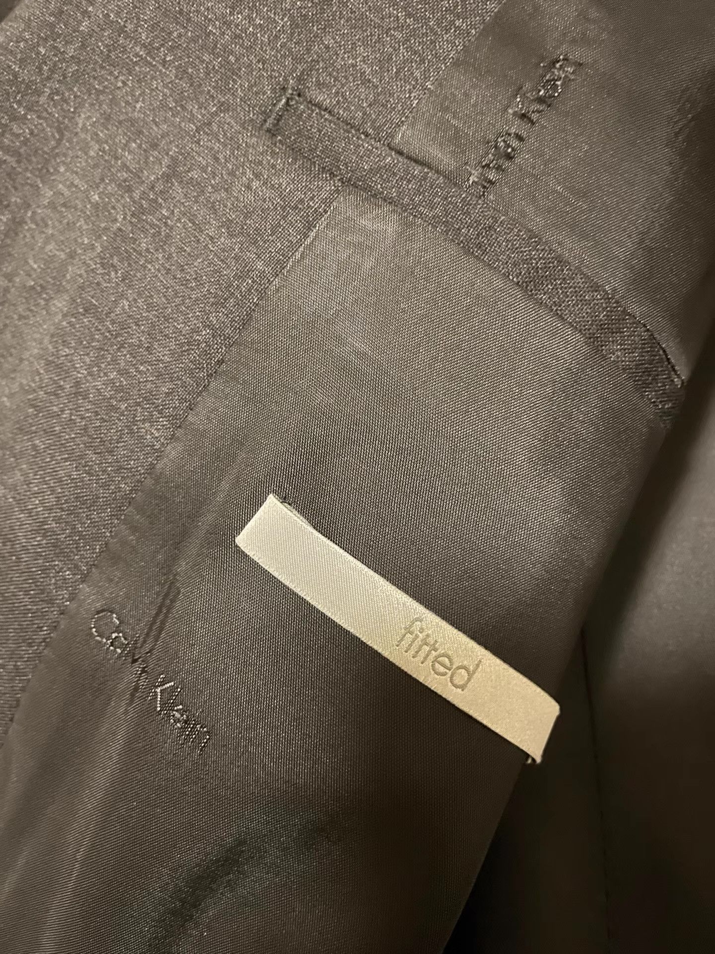 Calvin Klein Calvin Klein Black & Gray Wool Blazer Q4 Size 48R - 6 Thumbnail