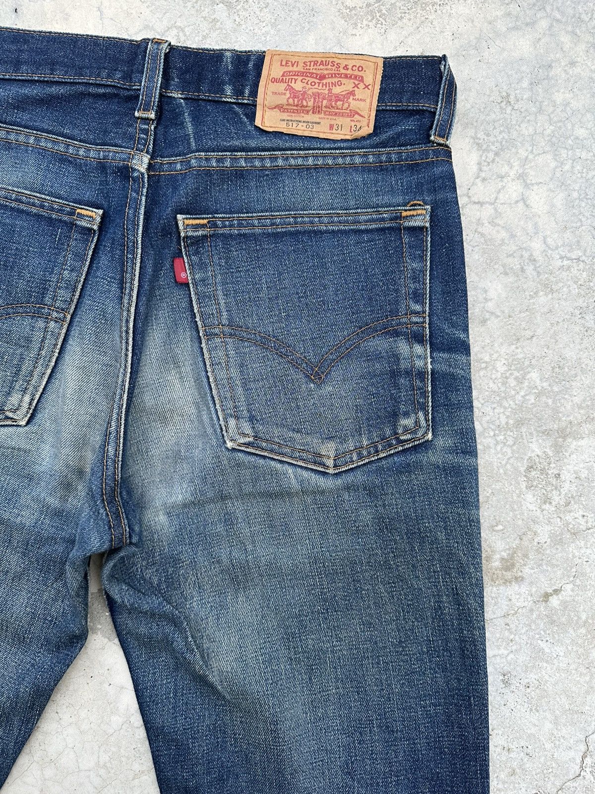 Levi's Vintage Clothing Vintage Levis Usa 517-03 Single R Flare Patina Denim Jeans Size US 32 / EU 48 - 16 Thumbnail