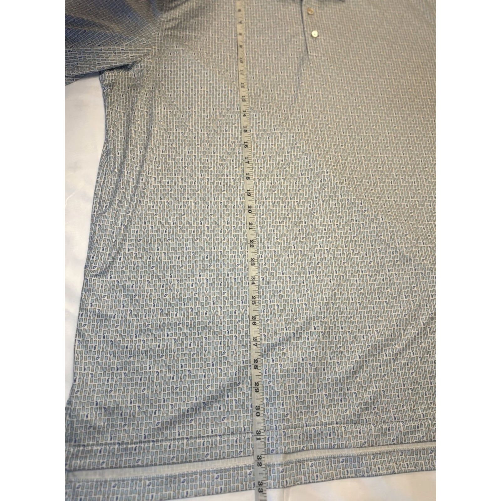Peter Millar Peter Millar Summer Comfort Polo Golf Mens XL Blue Alcohol Drinks Cocktails AOP Size US XL / EU 56 / 4 - 7 Thumbnail