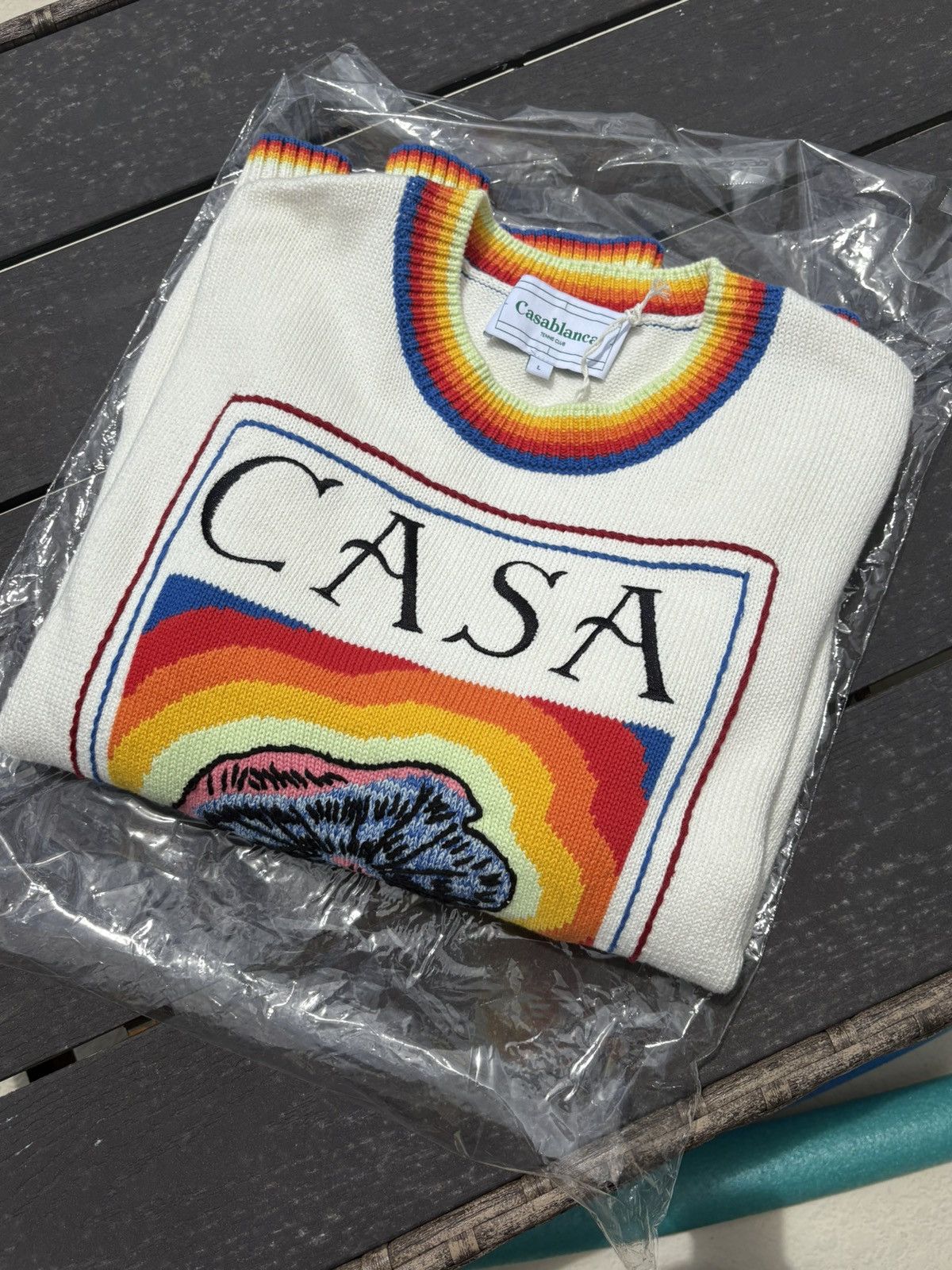 Casablanca Casablanca Intarsia Knit Sweater - Mind Vibrations Size US L / EU 52-54 / 3 - 9 Thumbnail