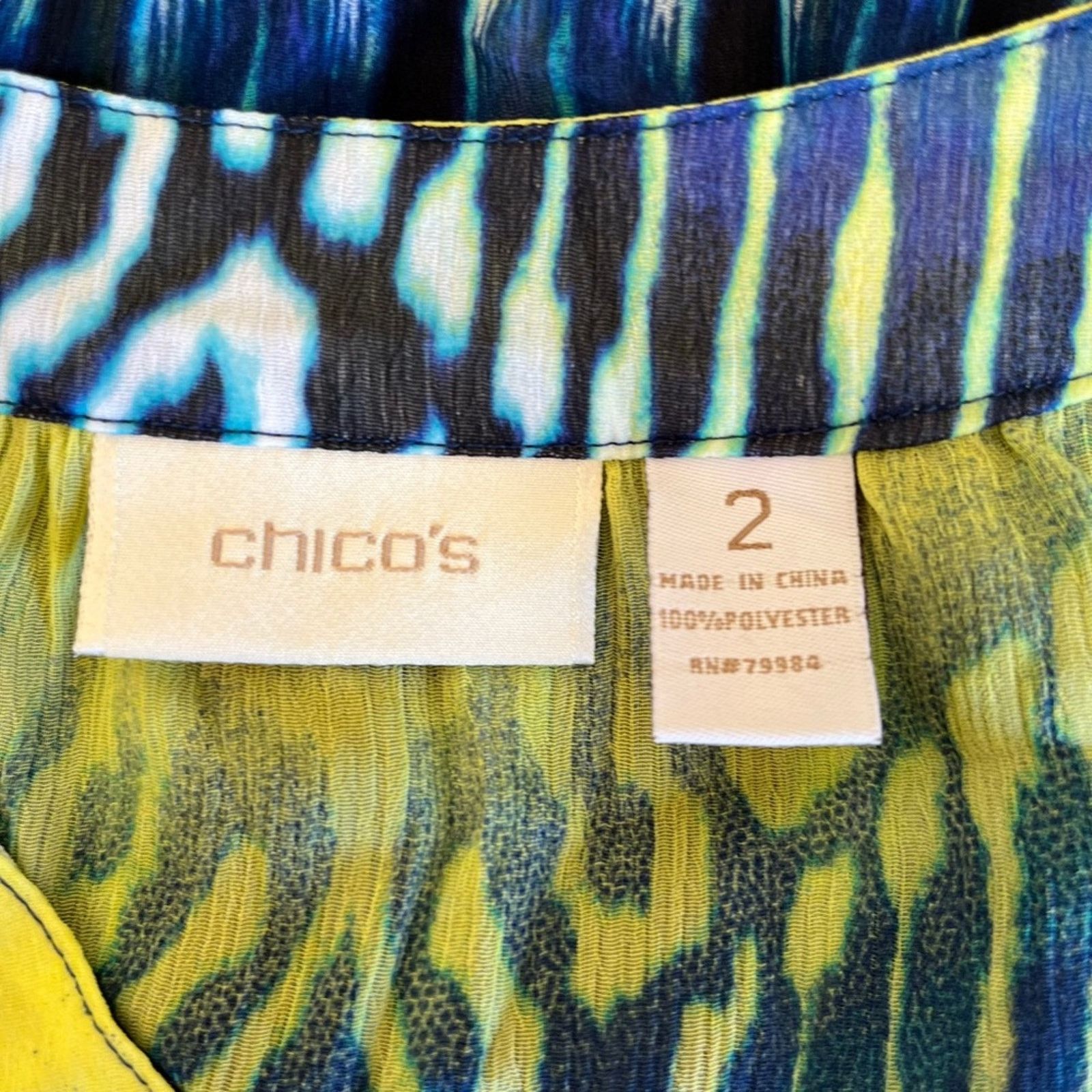 Chicos Chico’s peplum lightweight blouse size 2 / Medium Size M / US 6-8 / IT 42-44 - 4 Thumbnail