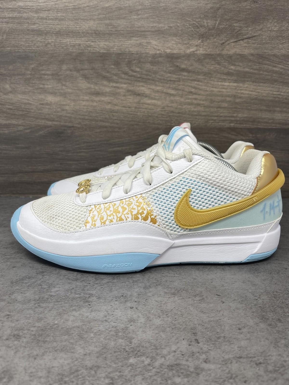 Nike Nike Ja 1 Shoes Mens 9.5 Chinese New Year White Gold Blue Size US 9.5 / EU 42-43 - 1 Thumbnail