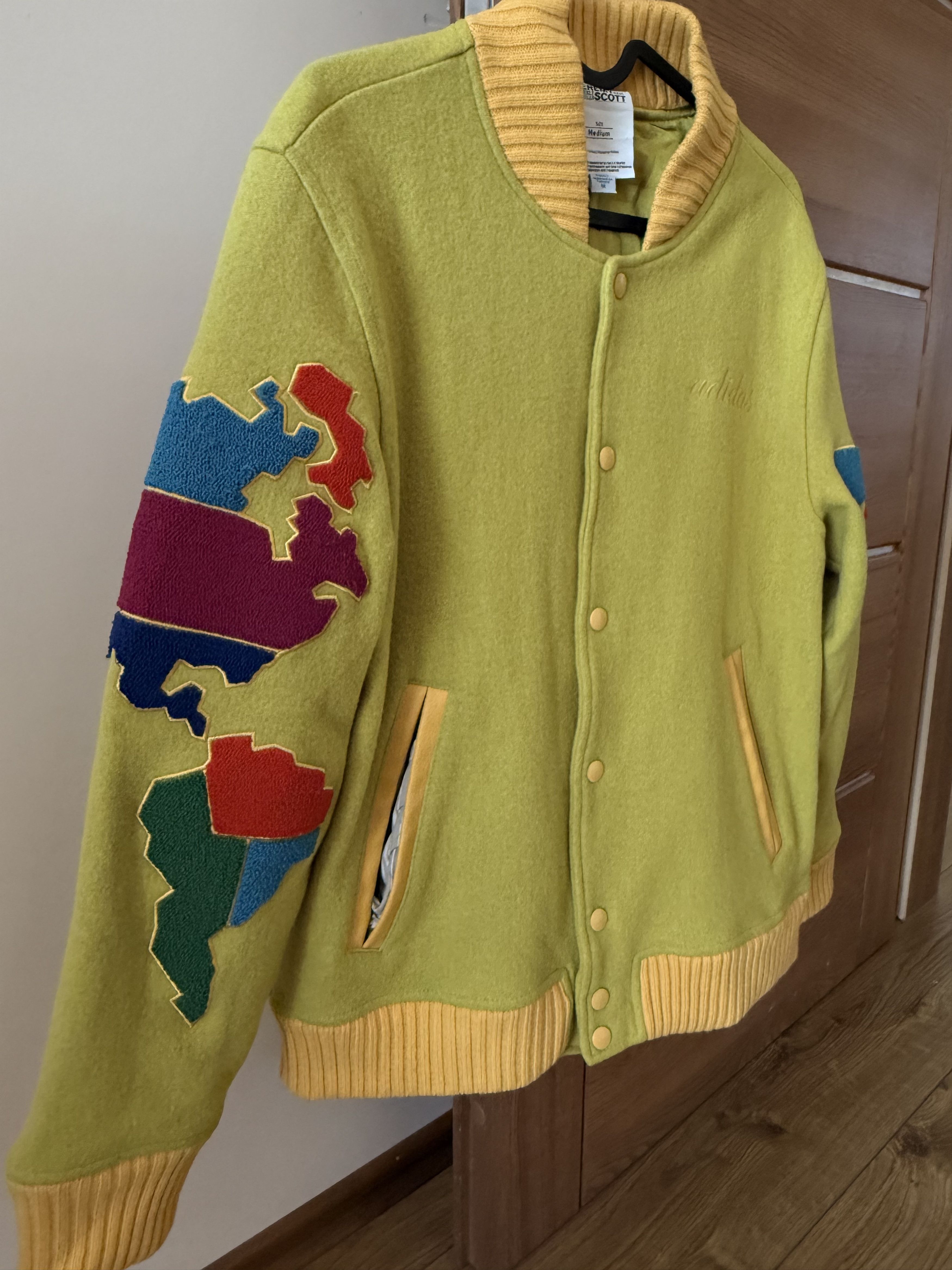 Adidas × Jeremy Scott Jeremy Scott x Adidas Originals Globe Varsity Jacket Size US M / EU 48-50 / 2 - 3 Thumbnail