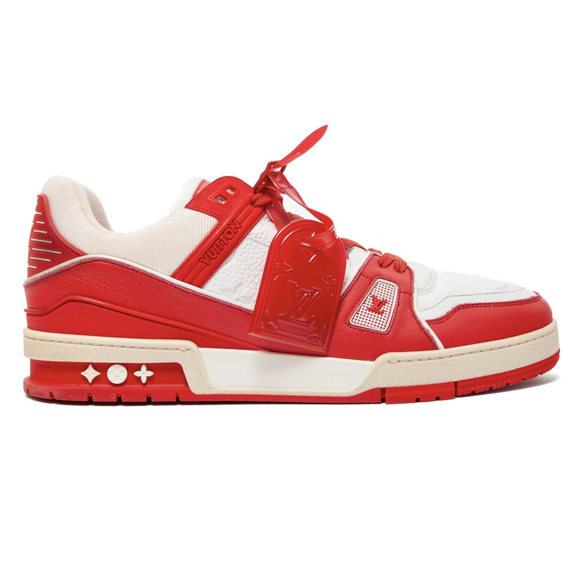 Louis Vuitton LV Trainer Low Red White Size US 10 / EU 43 - 1 Thumbnail