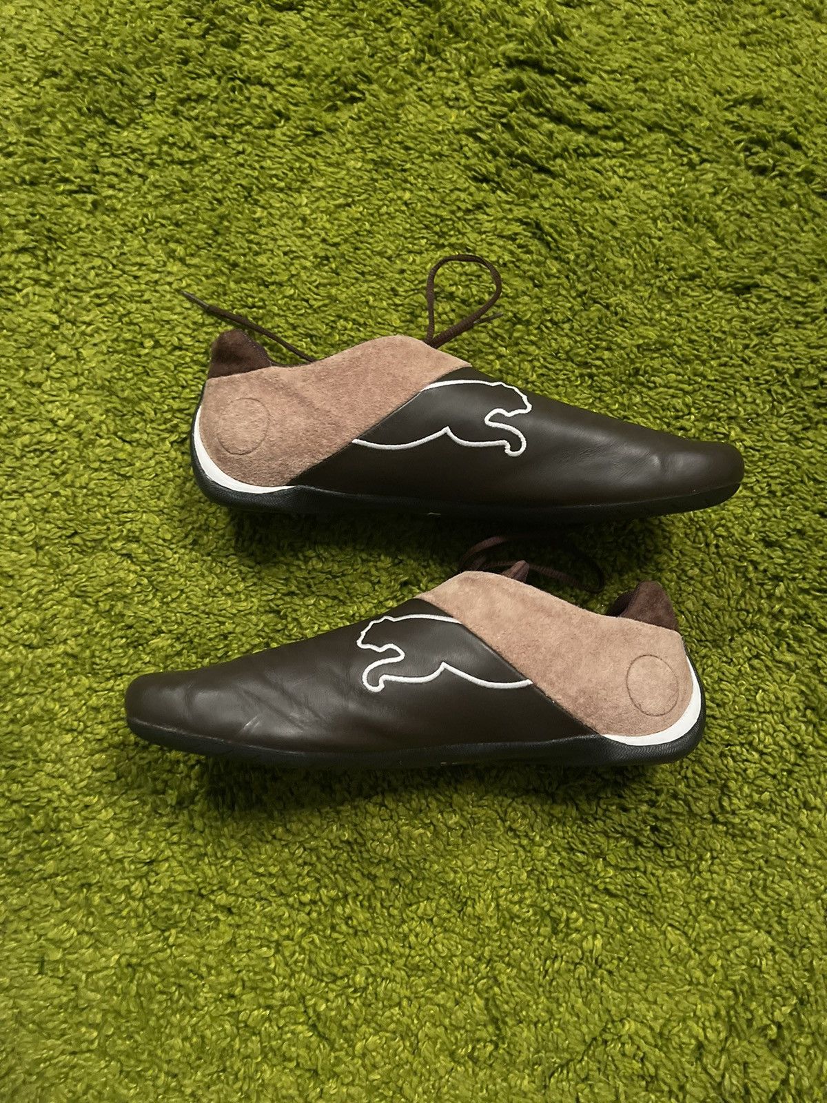 Designer × Puma × Vintage Puma 2000s vintage real leather Y2K assymetric sneakers Size US 9 / EU 42 - 5 Thumbnail