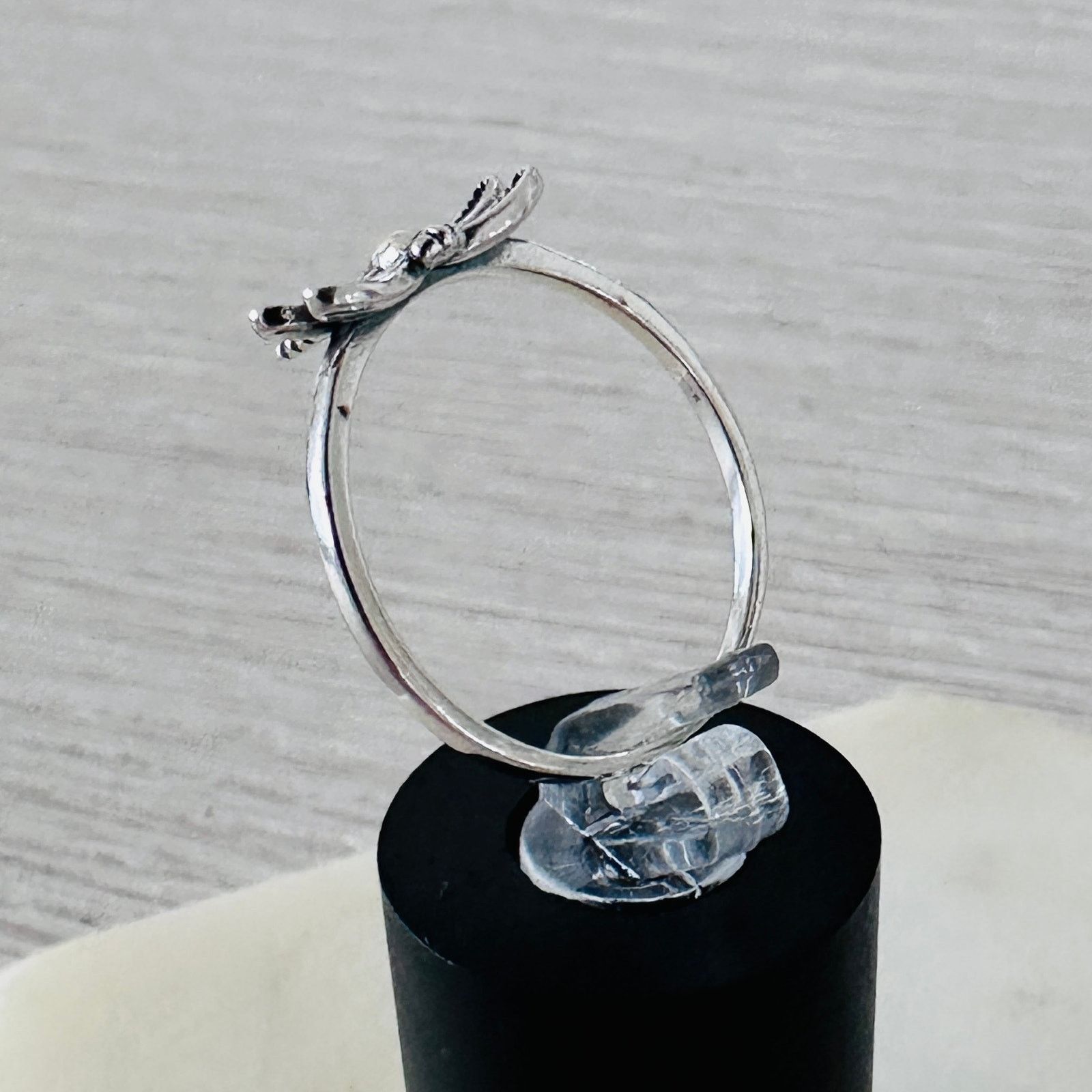 The Unbranded Brand Sterling Silver Dainty Dragonfly Ring Size ONE SIZE - 5 Thumbnail