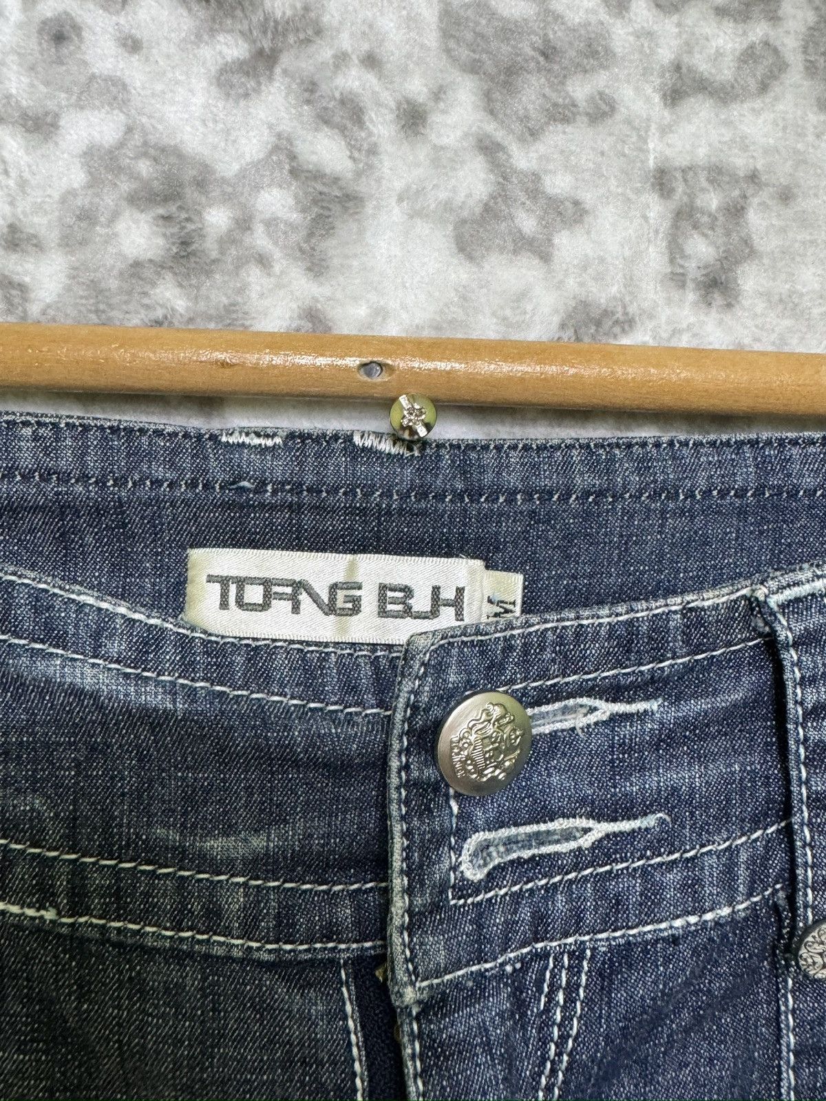 Hysteric Glamour Y2K TORNG BJH Flared Poem Embroidery Unique Pocket Denim Size US 28 / EU 44 - 7 Thumbnail