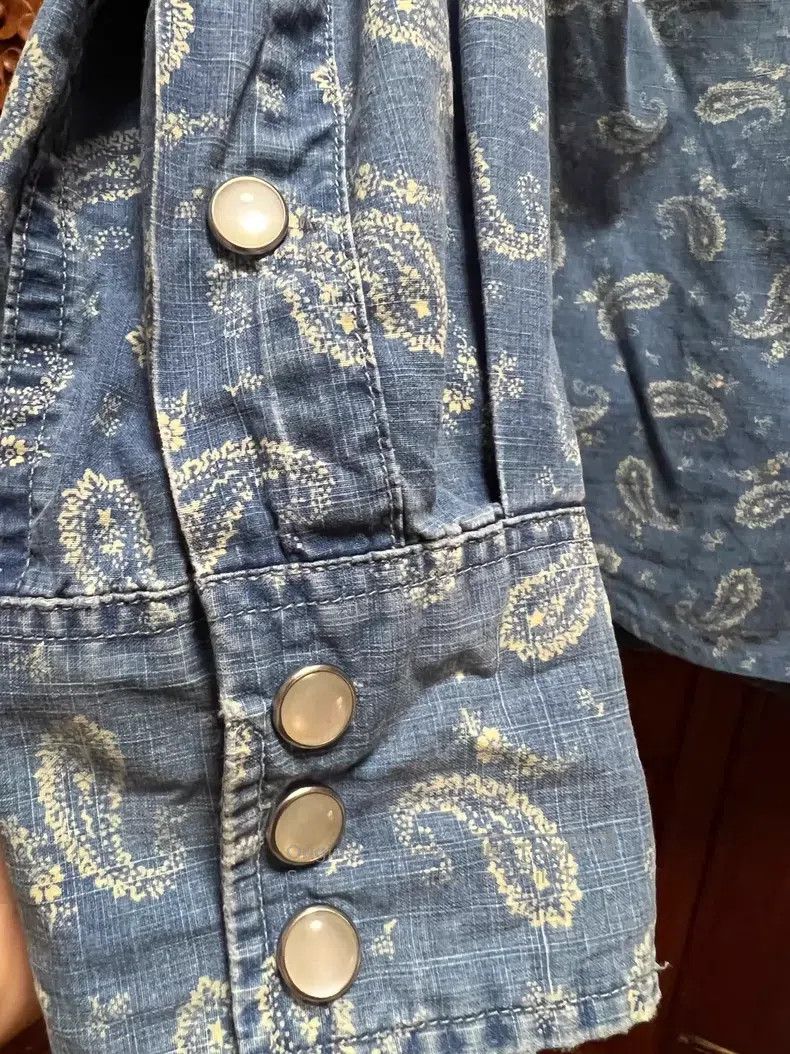 RRL Ralph Lauren RRL Ralph Lauren Cashew flower denim shirt Size US XS / EU 42 / 0 - 2 Thumbnail