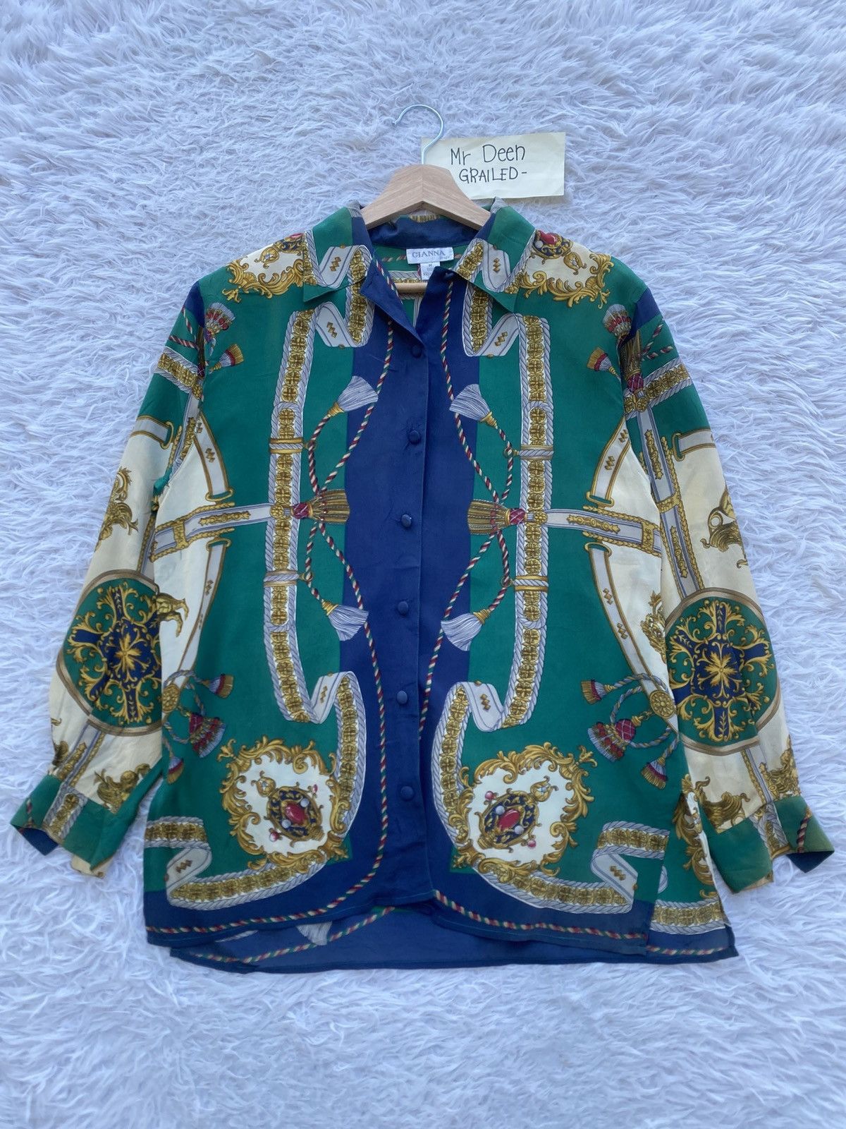 Vintage Rare Vintage Gianna Italy Silk Blouse Size M / US 6-8 / IT 42-44 - 1 Thumbnail