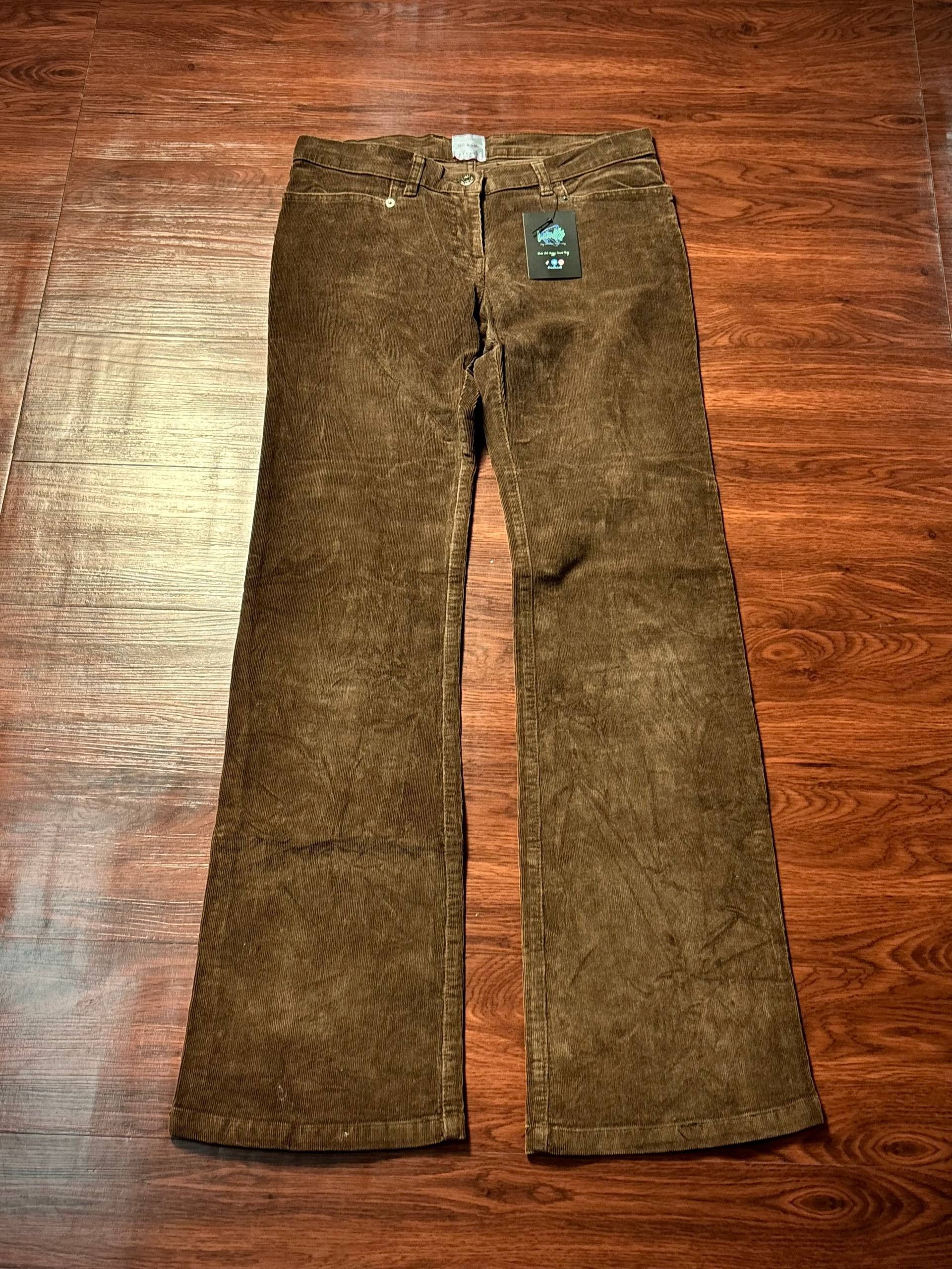 If Six Was Nine Vintage Y2K Brown Corduroy Flare Pants Clean Wide Leg Size 30" / US 8 / IT 44 - 1 Thumbnail