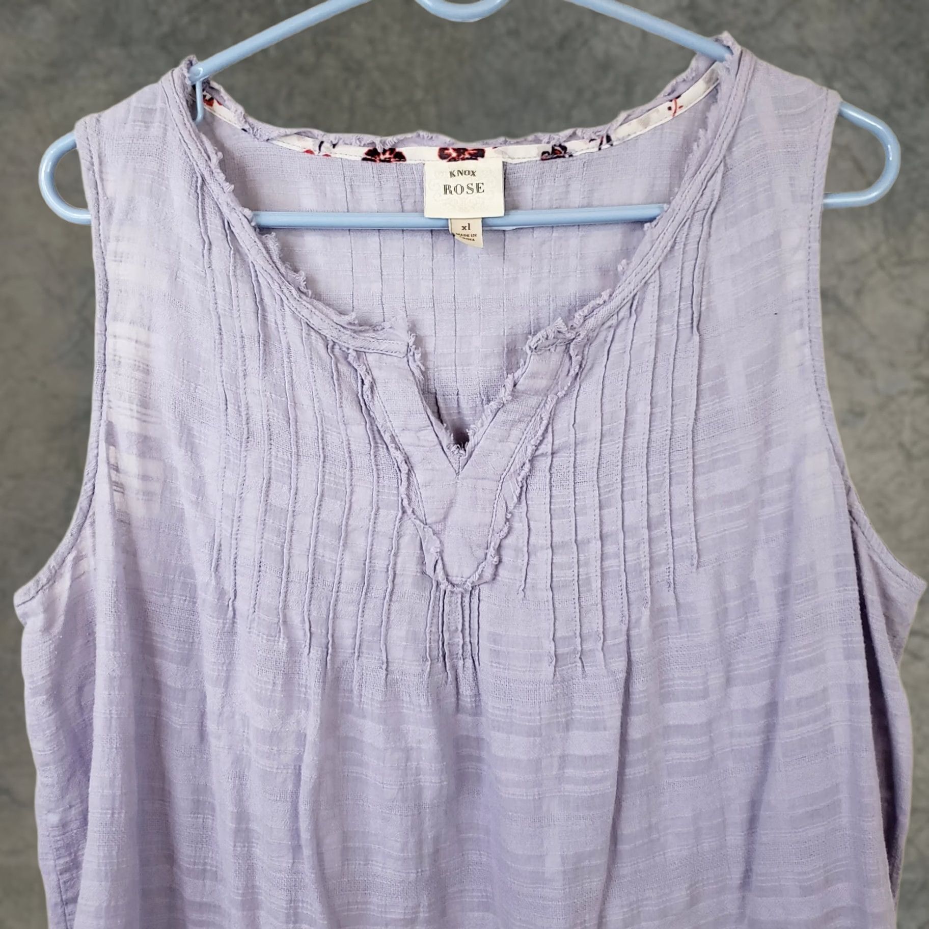 Vintage Knox Rose Embroidered V Neck Boho Ladies Purply Blue Shirt Womens 1X Size XL / US 12-14 / IT 48-50 - 1 Thumbnail