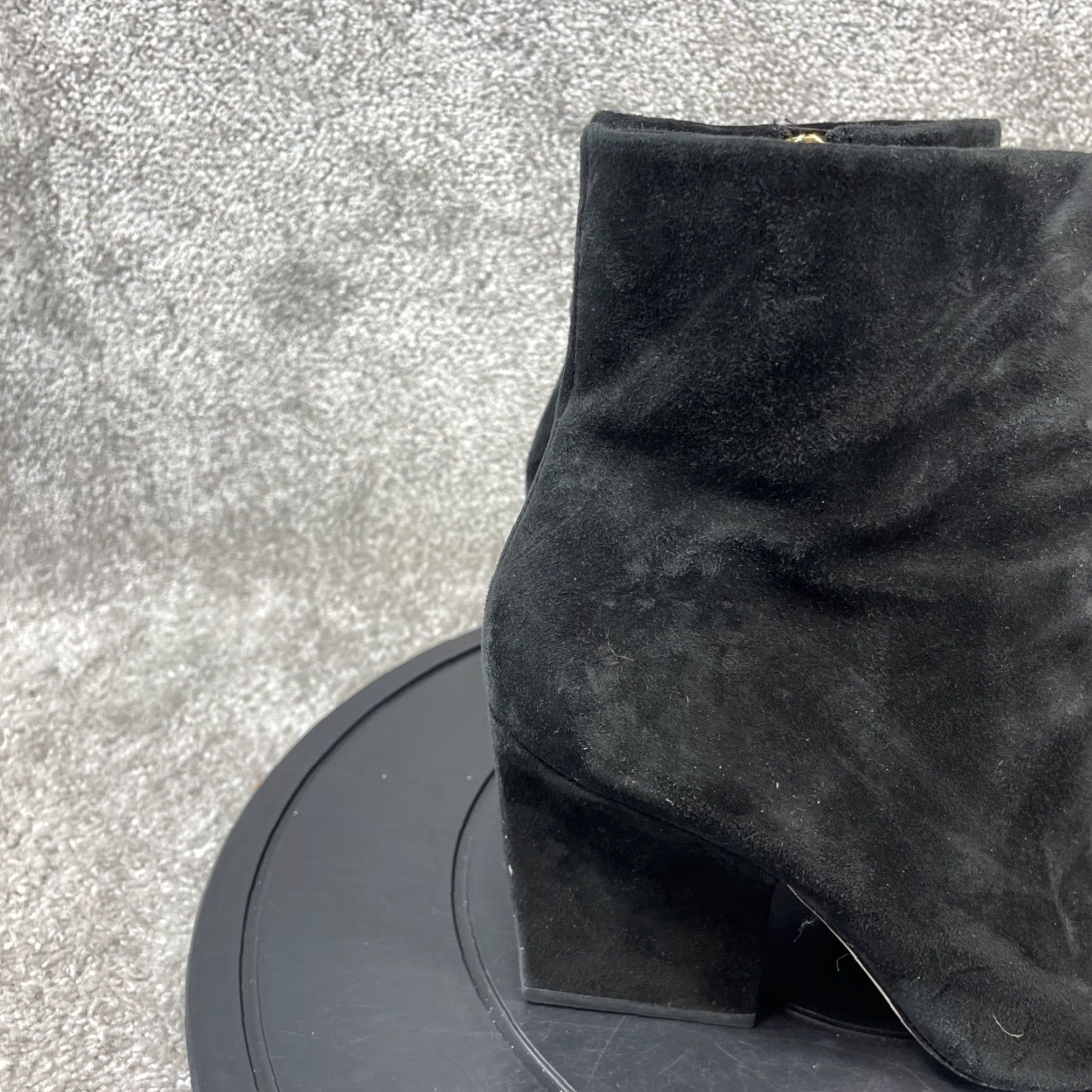 Alexander Wang Alexander Wang Black Suede Booties Women Size 38 EU 7.5 US Pointed Toe High Block Heel Ankle Zip Casual Size US 8 / IT 38 - 3 Thumbnail