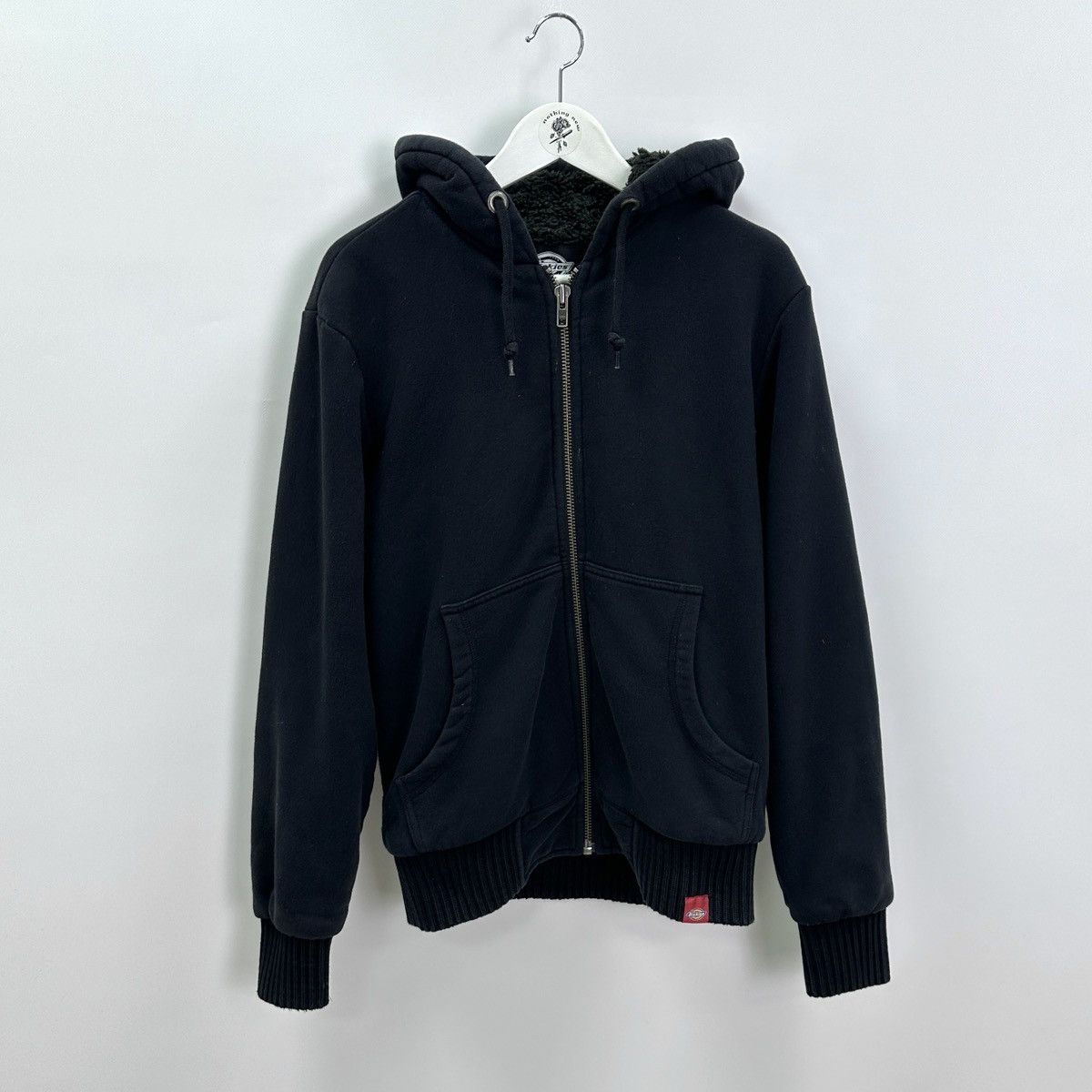 Dickies Vintage 00s Dickies Zip Up Sherpa Hoodie Black y2k workwear Size US M / EU 48-50 / 2 - 1 Thumbnail